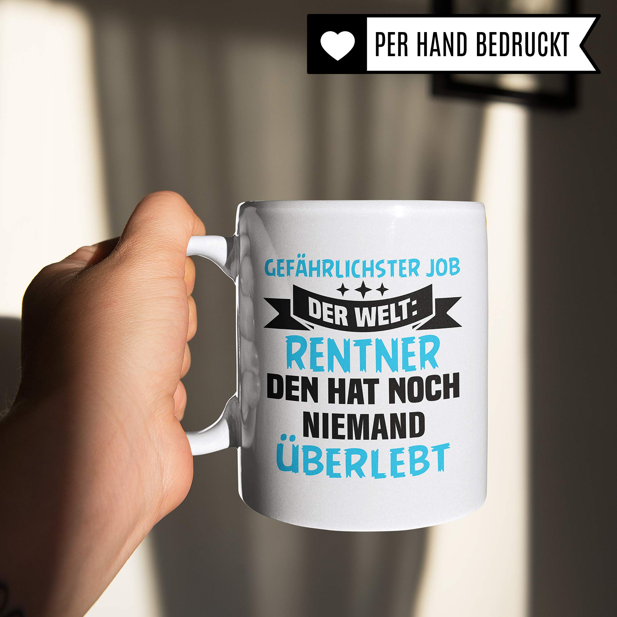 Pagma Druck Rentner Tasse, Rente Geschenk, Ruhestand Spruch Becher Geschenkidee, Kaffeetasse Renteneintritt Pensionierung Kaffeebecher