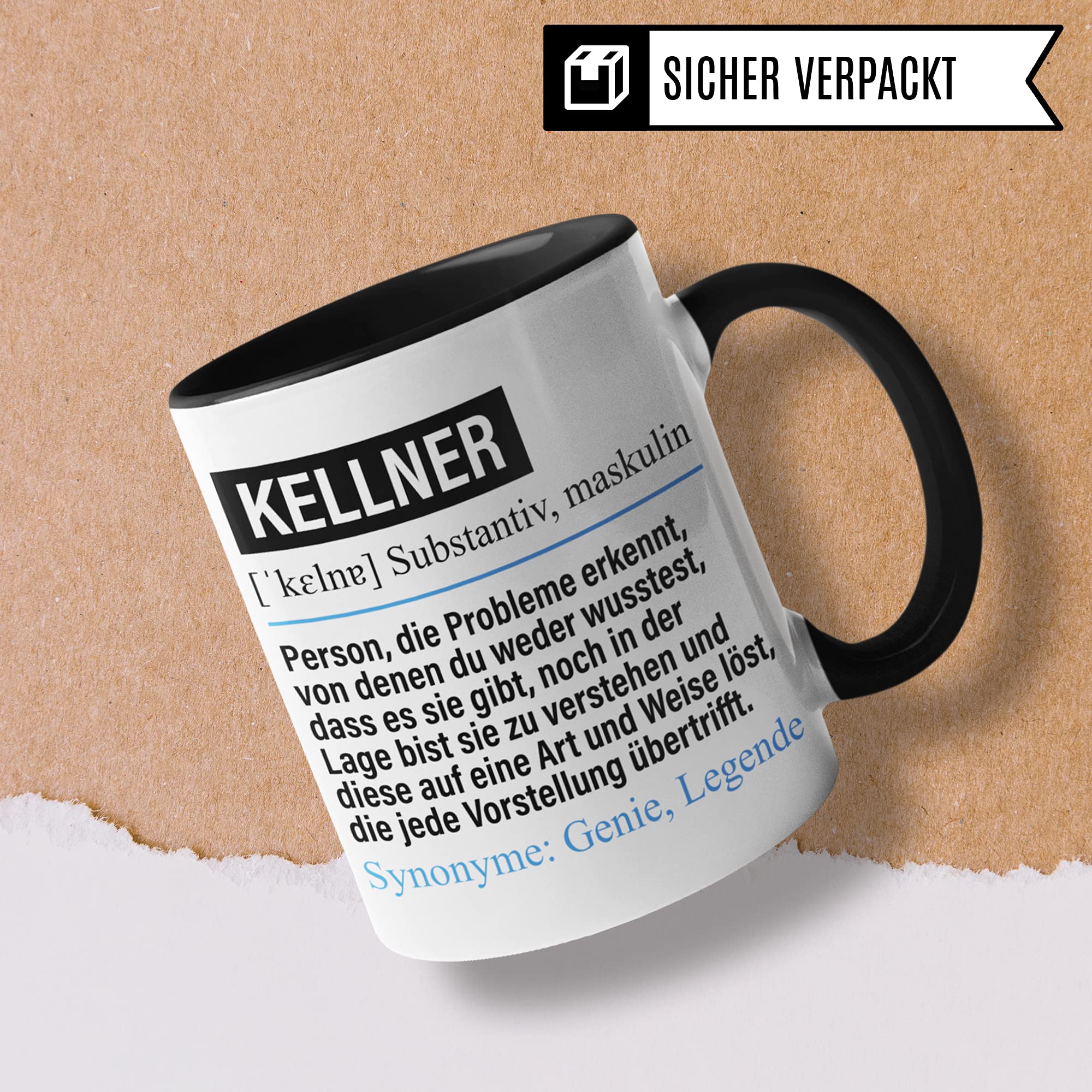 Kellner Tasse lustig, Kellner Geschenk Beruf, Spruch Bedienung Geschenkidee, Kaffeetasse Beruf Kaffeebecher Teetasse Becher