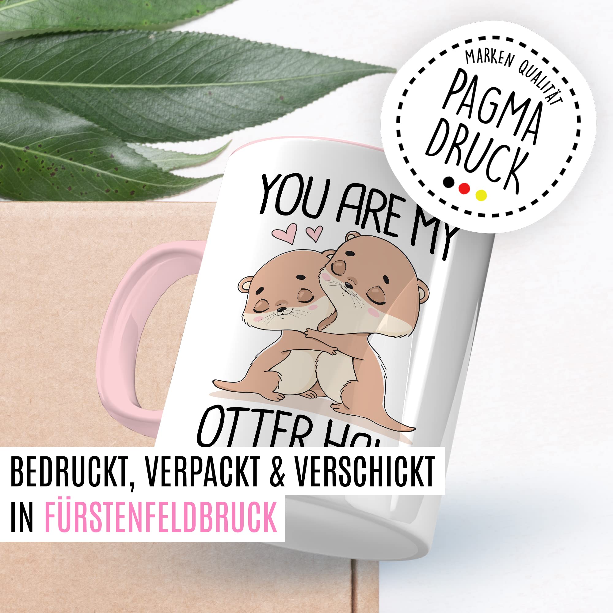 Otter Tasse Süße Liebe Kaffeetasse Für Partner Geschenk Freundin Geschenkidee Freund Kaffee-Becher Other Half Spruch Motiv Love Beziehung relationship Ehe lustig Humor Witz