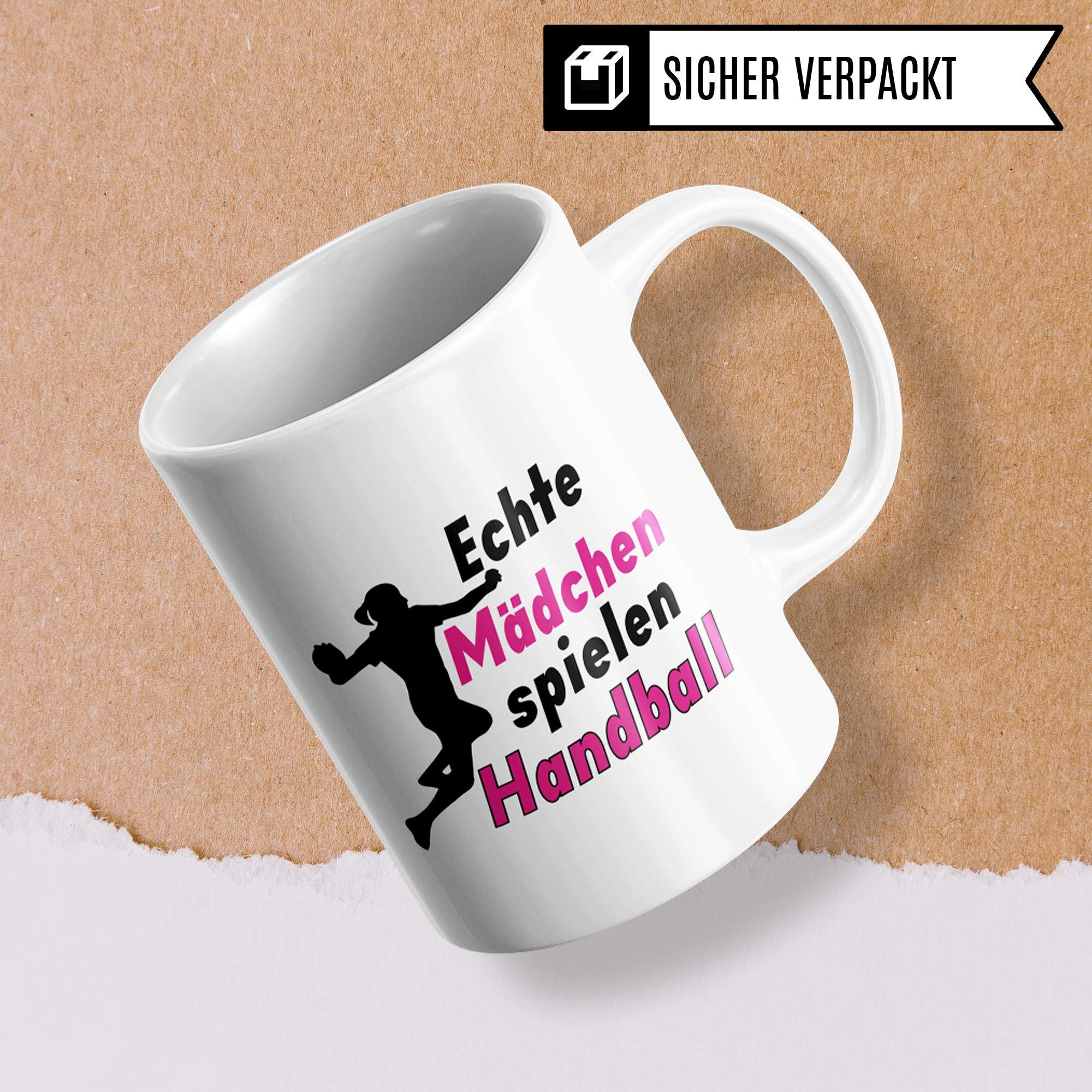 Pagma Druck Handballerin Tasse, Handball Geschenke für Mädchen, Handball Becher Frauen, Handballerin Spruch Kaffeetasse Geschenkidee, Handballspielerin Kaffeebecher Handballverein Handballer