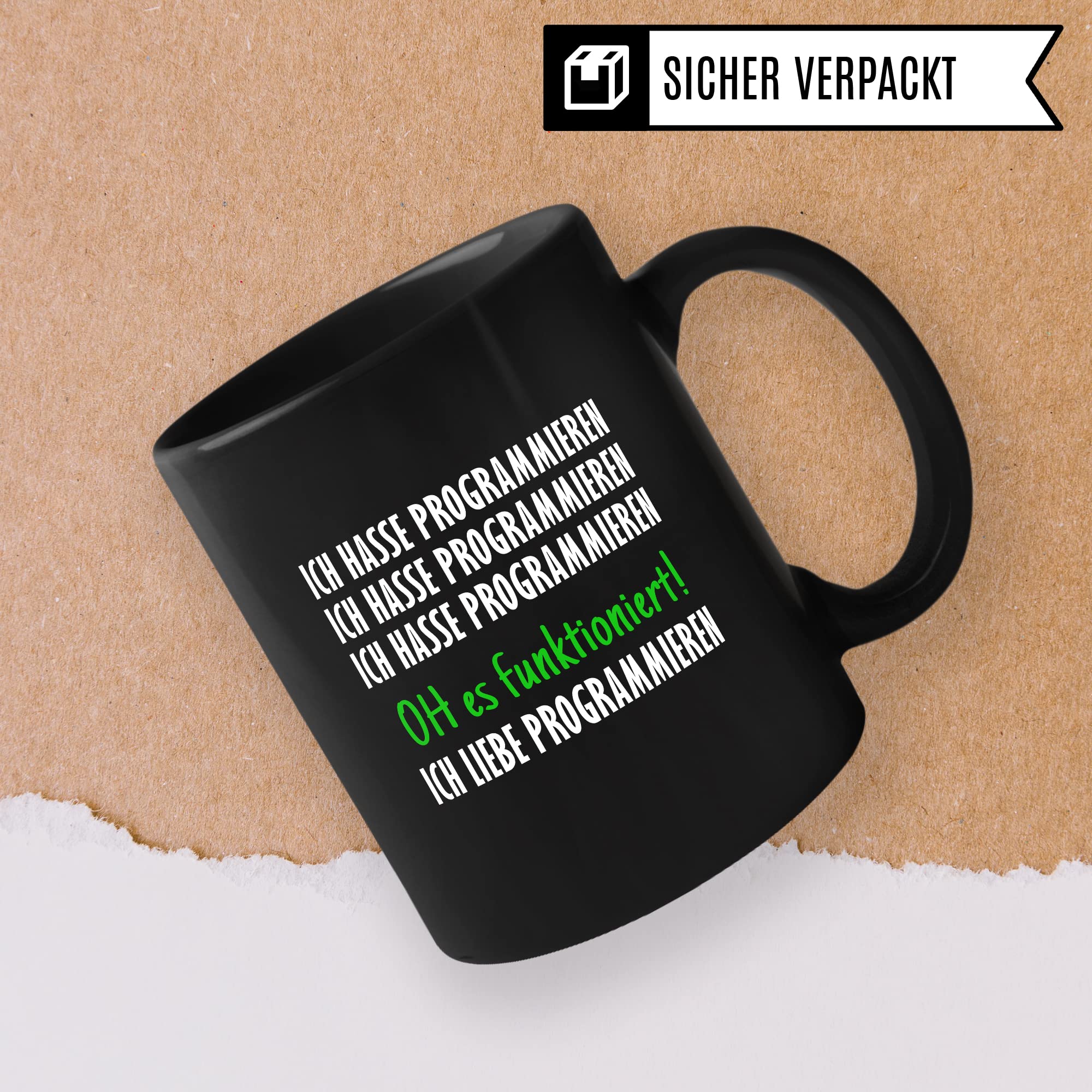 Programmieren Tasse Informatiker Kaffeetasse Informatikstudent Kaffee-Becher lustig Geschenk Sarkasmus Geschenkidee Programmierer