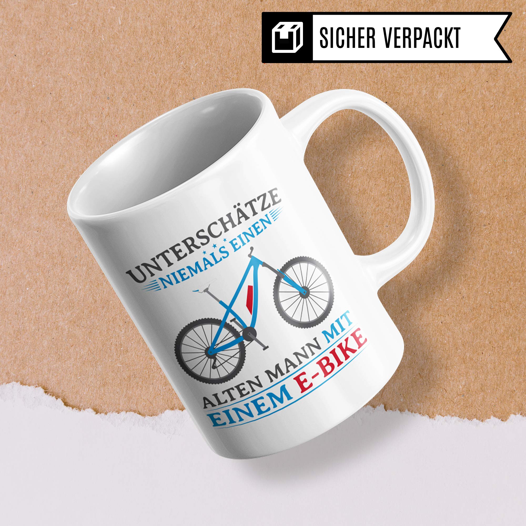 Pagma Druck Tasse EBike, Geschenke für E Bike Fahrer Ruhestand, Rentner Fahrrad Elektrorad Rente Renteneintritt Geschenkidee, Rentenbeginn Pedelec E-Bike Becher Kaffeetasse