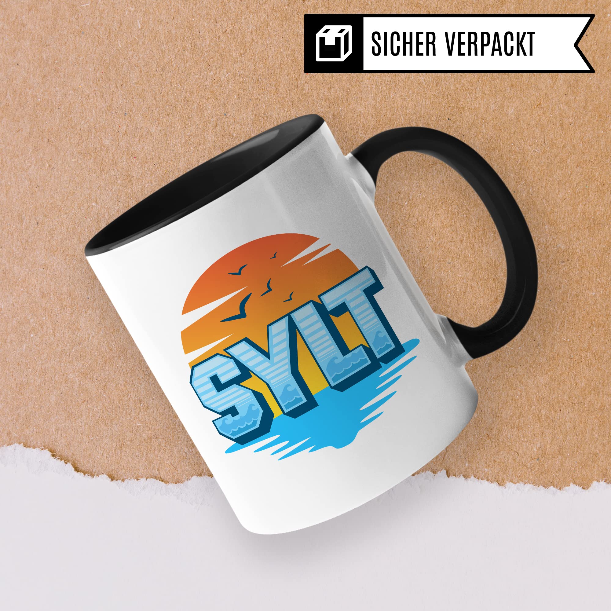 Sylt Tasse Kaffee-Tasse Kaffee-Becher Geschenkidee für Syltliebhaber Geschenk Syltfan Tasse Insel Sylt