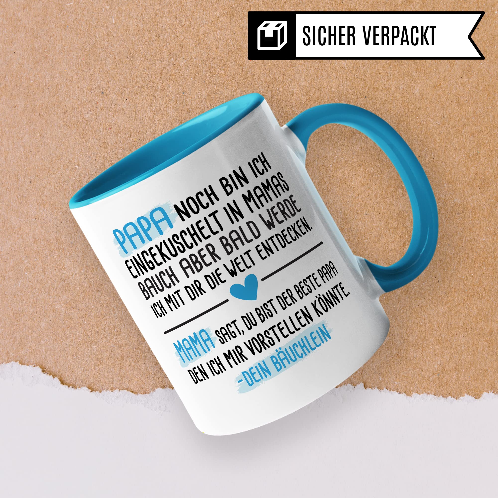 Tasse für Mama / Papa mit "dein Bäuchlein" Motiv - Geschenk für werdende Mütter & Väter