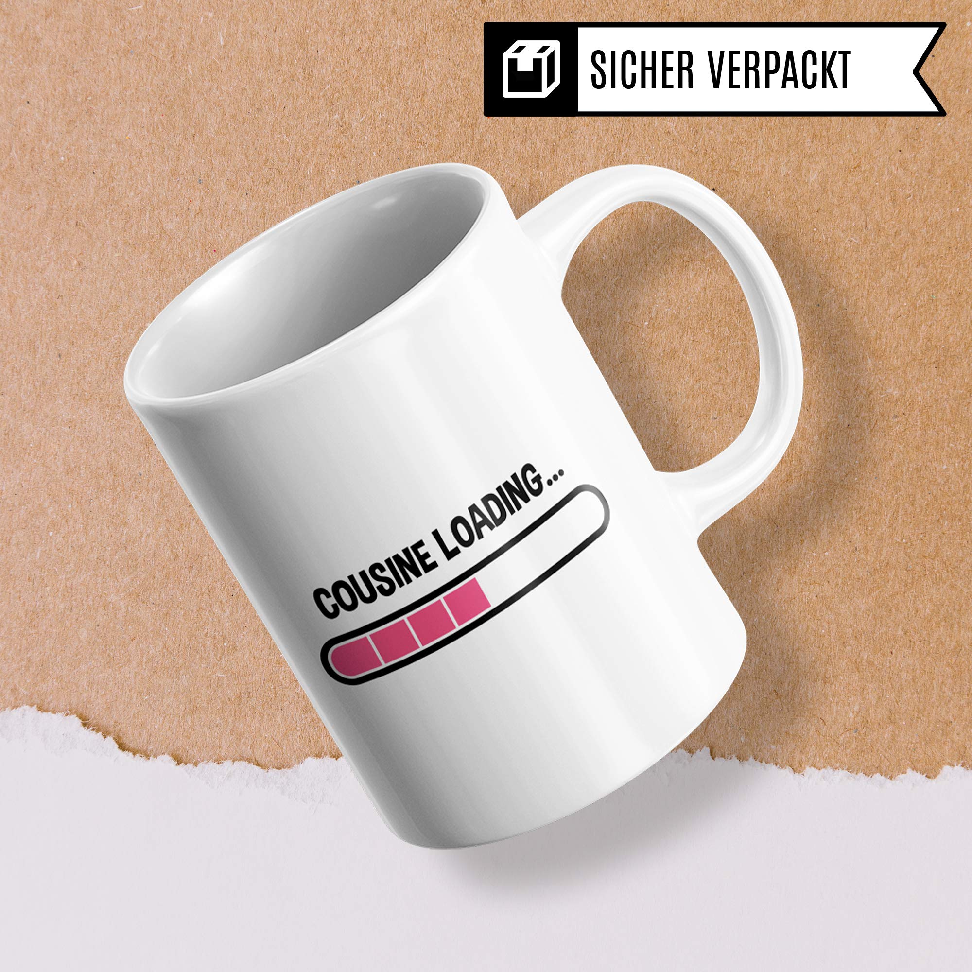 Pagma Druck Cousine Tasse, Cousine Geschenkideen, Nichte Kaffeetasse Geschenk Cousine Becher lustig, Kaffeebecher Familie Kusine Spruch