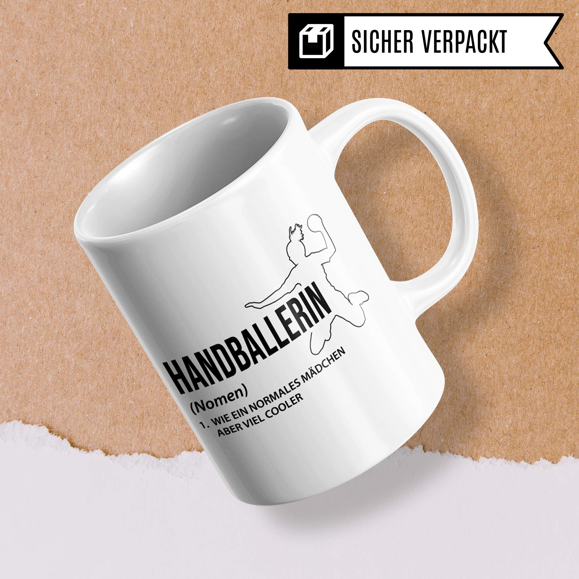 Pagma Druck Handballerin Tasse, Handball Geschenke für Frauen & Mädchen, Handball Geschenkidee Spruch Motiv, Handballspielerin Kaffeetasse Handballverein Handballmannschaft