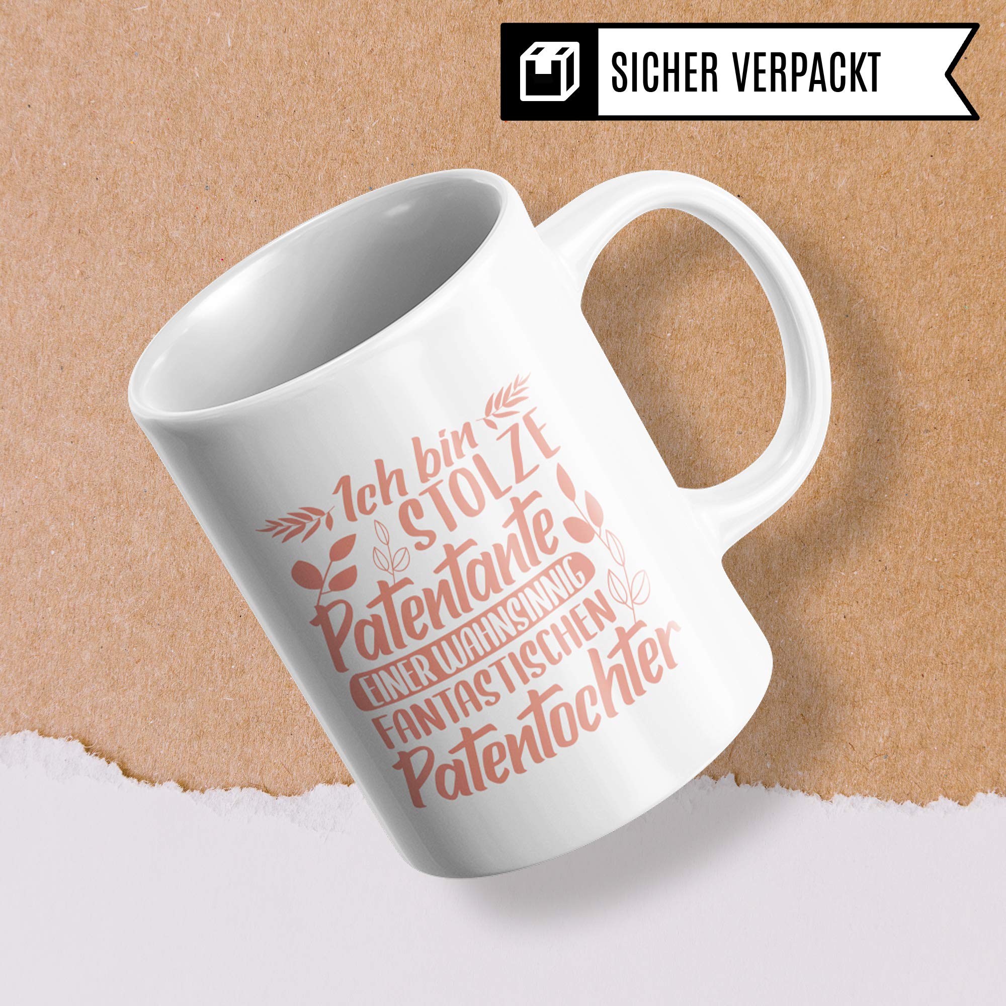 Pagma Druck Tasse Patentante, Taufgeschenke für Paten Becher, Patentante Geschenk Patentochter, Willst du Meine Patentante Sein Kaffeetasse, Patin Taufpatin Patenkind Geschenkidee Kaffeebecher