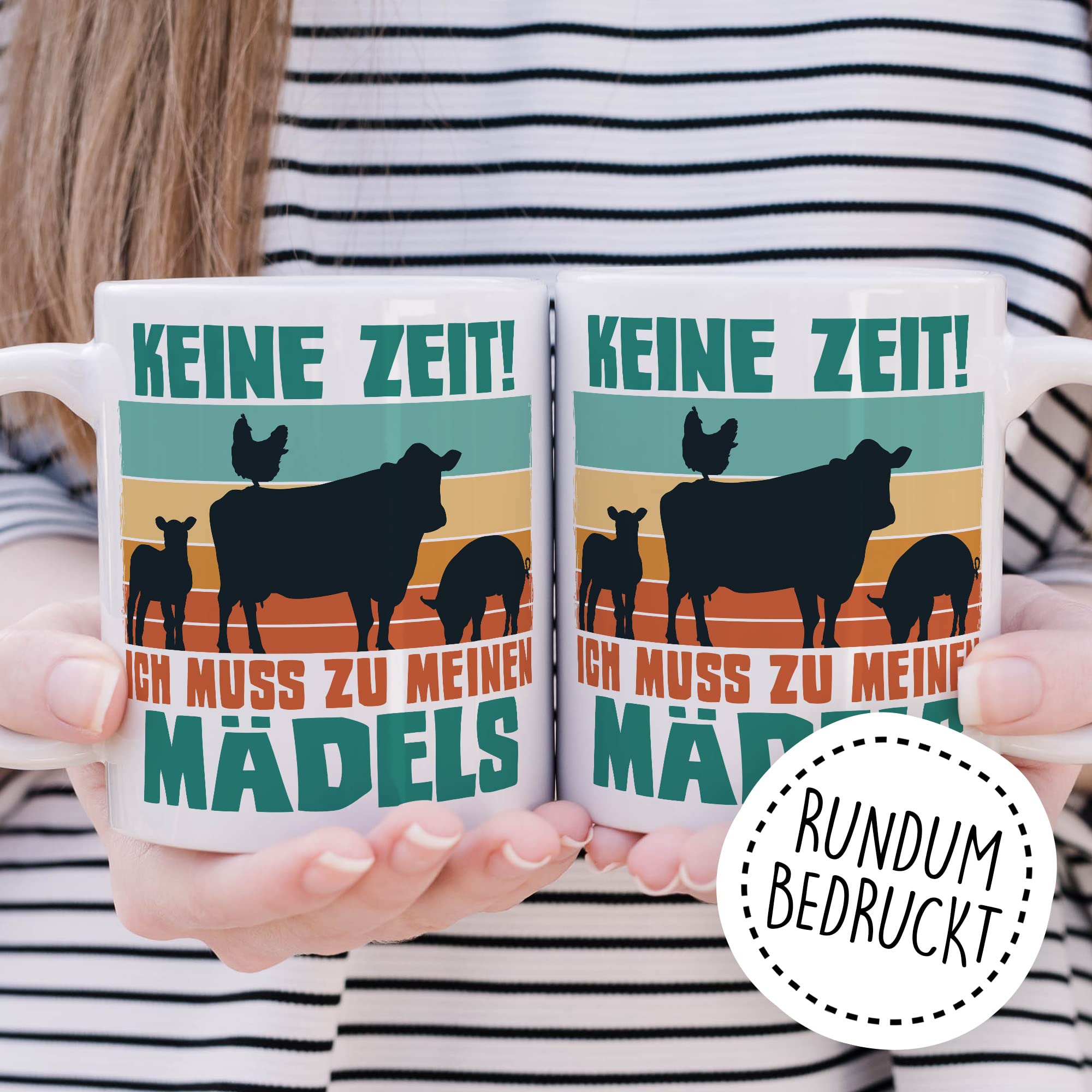 Kühe Tasse mit Spruch lustig Kuh Kaffeetasse Mädels Bäuerin Kaffee-Becher Rinder Kuhstall Tasse Witz Tasse Humor Bauernfrau Bauernhof Tierhalter Tiere Landwirtschaft Landwirtin