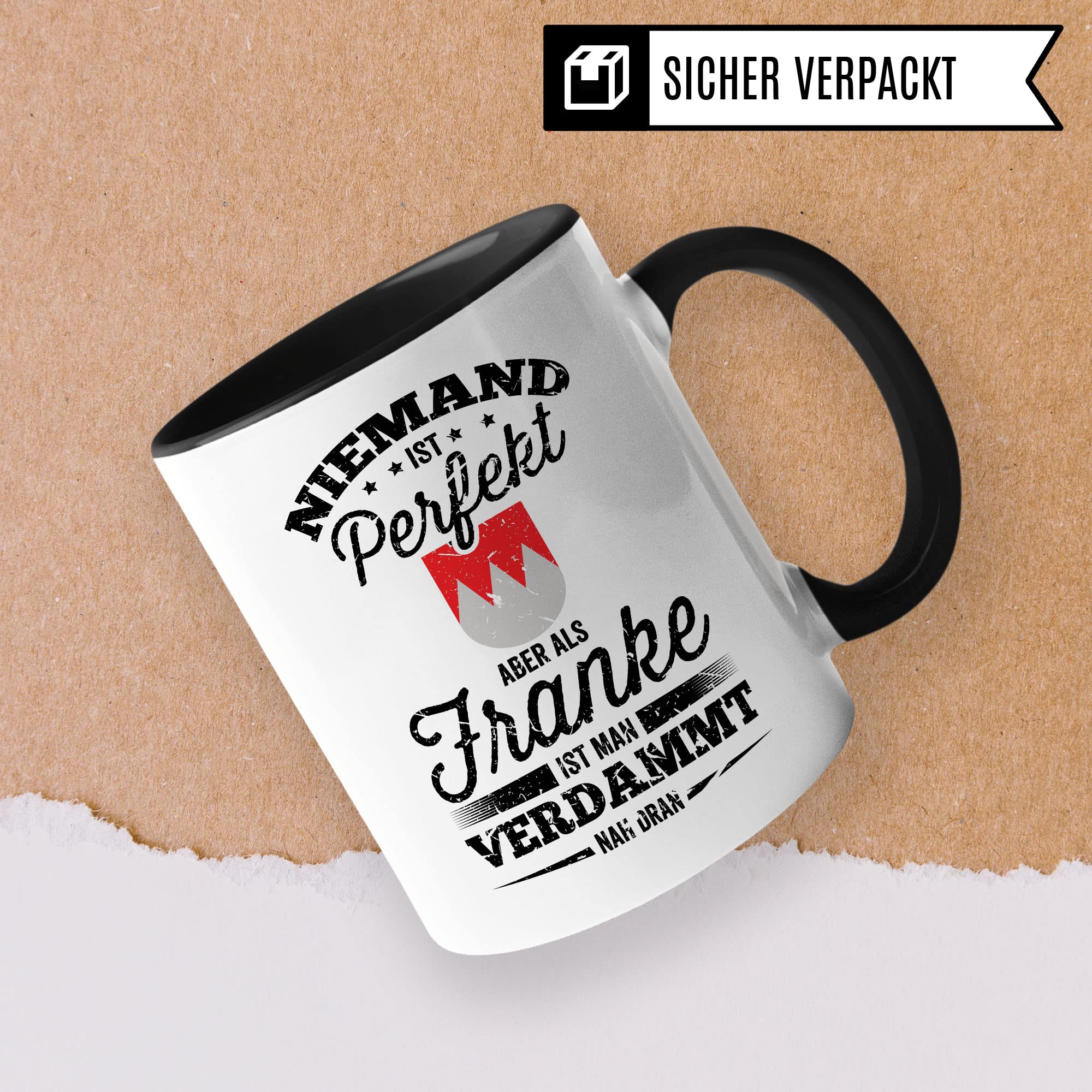 Franken Tasse Geschenkidee Kaffeetasse Humor Witz Geschenk für Oberfranke Unterfranke Mittelfranke Franke Kaffeebecher Bayern Becher