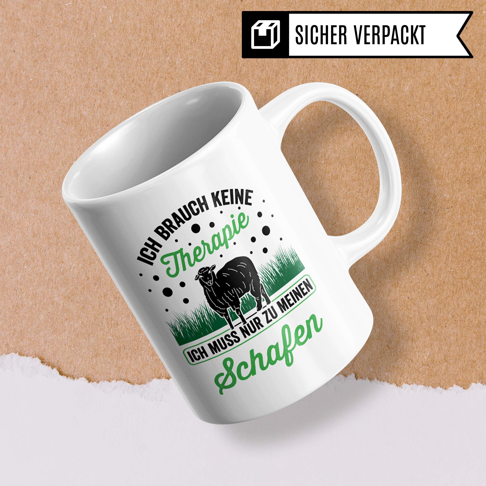 Schaf Tasse Geschenk | Schafe Spruch Becher Geschenkidee | Schäfer & Schafzüchter Kaffeetasse