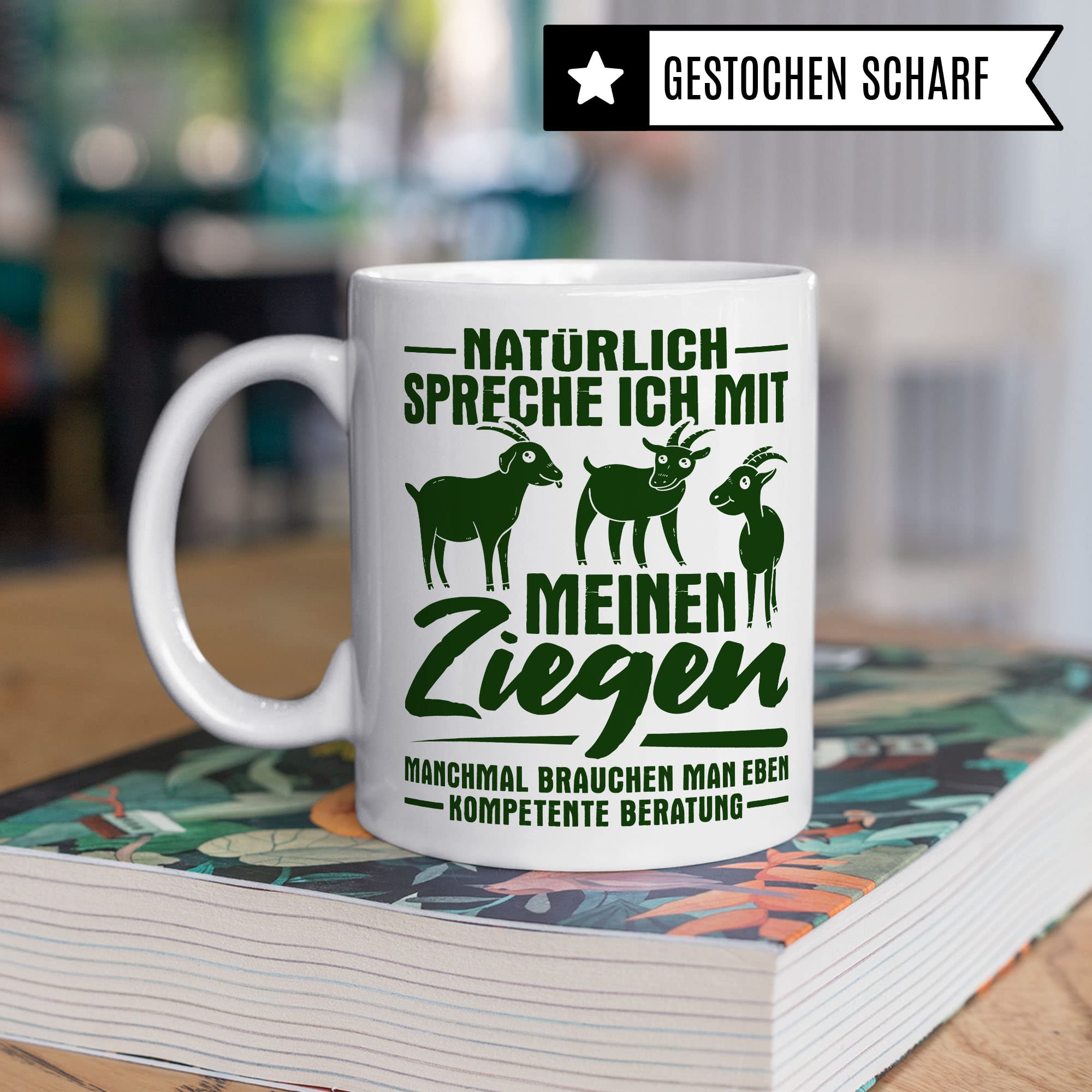 Ziege Tasse Geschenkidee Hirte Hirtin Kaffeetasse Geschenk für Bauern Bäuerin Kaffeebecher Bauernhof Becher