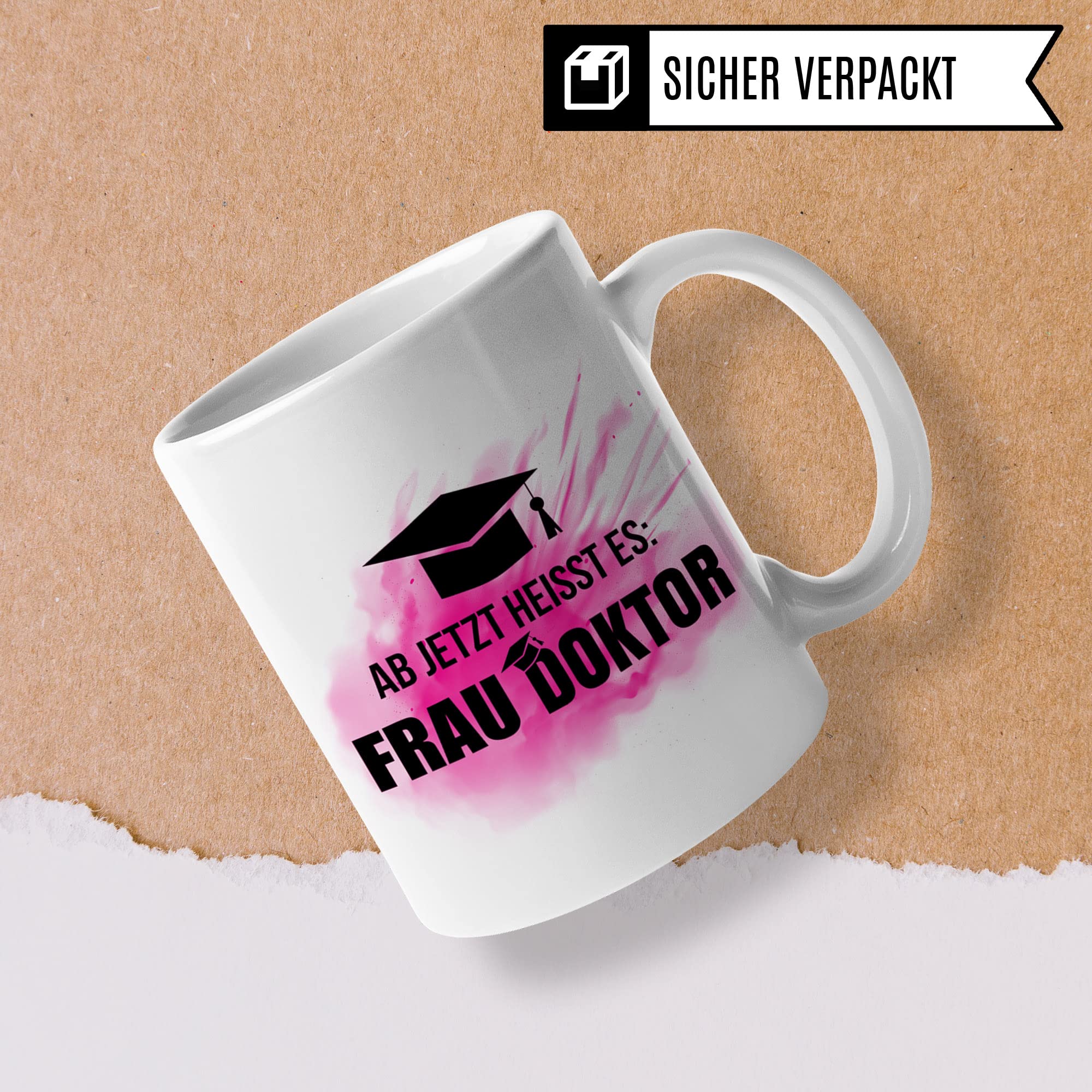 Doktor Tasse - Doktortitel Geschenkidee zur Doktorarbeit Promotion - Kaffebecher mit Spruch lustig Geschenk - Kaffeetasse promoviert Dissertation Dr. Teetasse