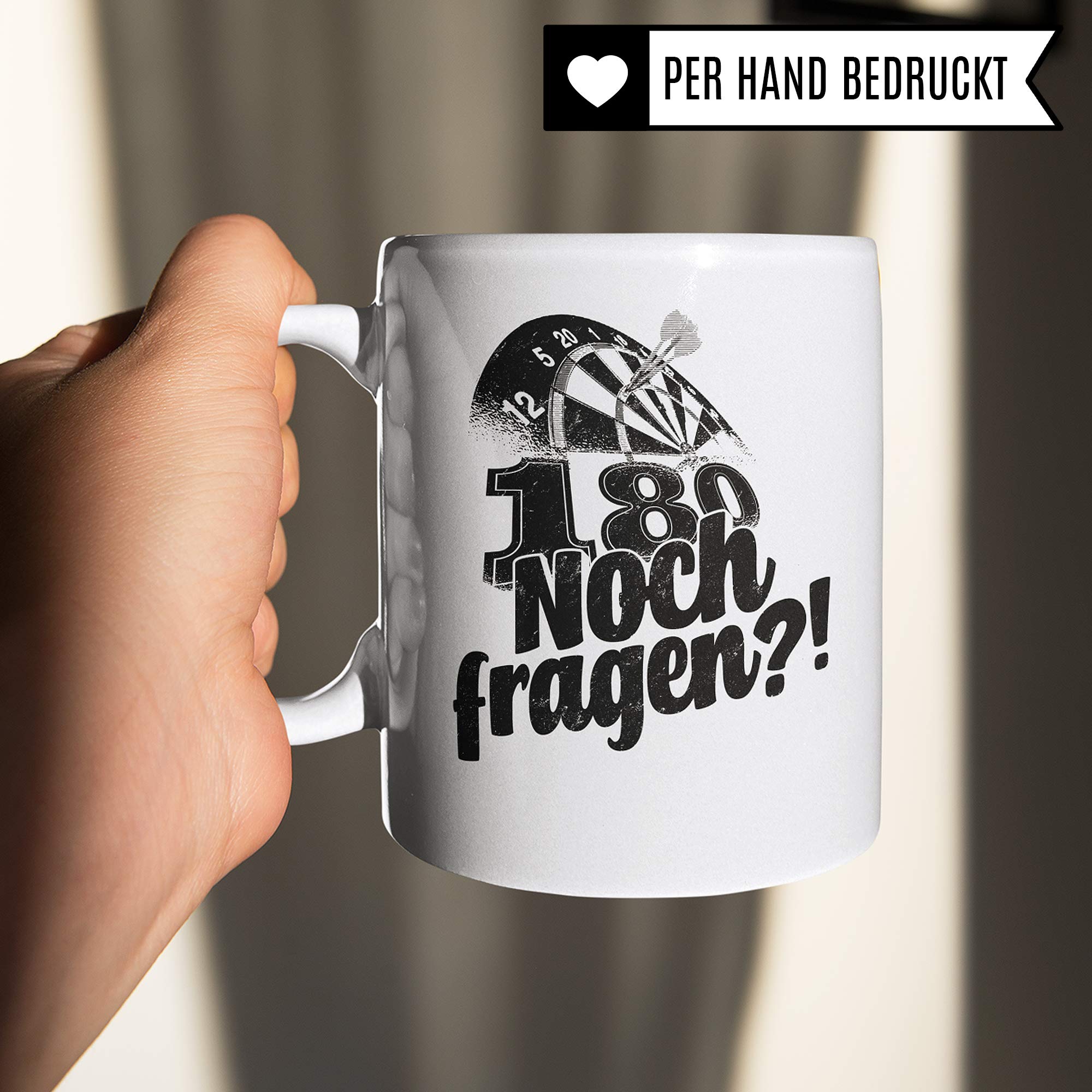 Pagma Druck Kaffeetasse Dart | Geschenk Darts Dartsscheibe Motiv | Dart Geschenkidee für Darter & Dartspieler