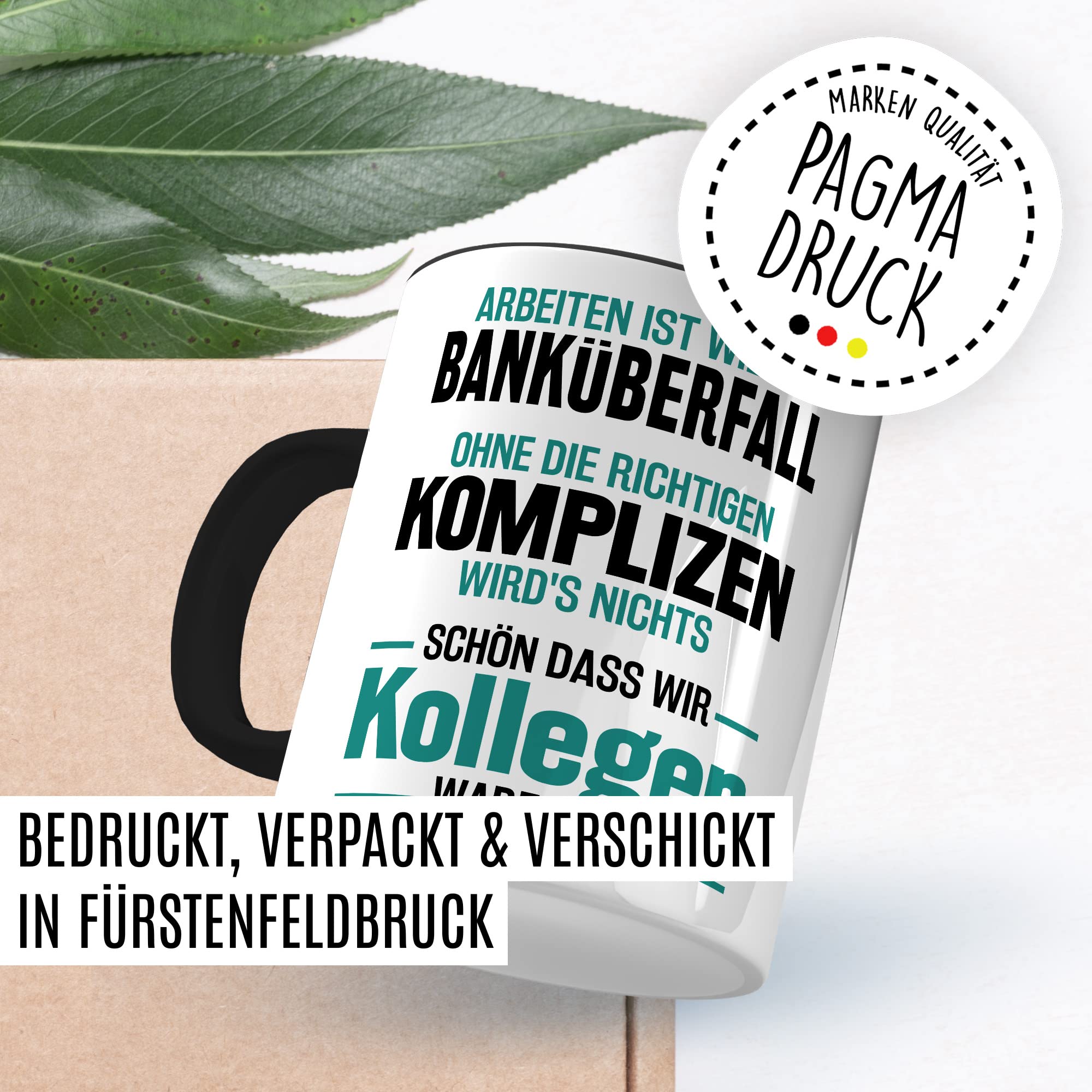 Jobwechsel Tasse Abschiedsgeschenk Kaffeetasse Spruch lustiger Kaffee-Becher Abschied Kollege Kollegin Ruhestand Geschenkidee Rente Geschenk Büro Arbeit Humor Schön dass wir Kollegen waren