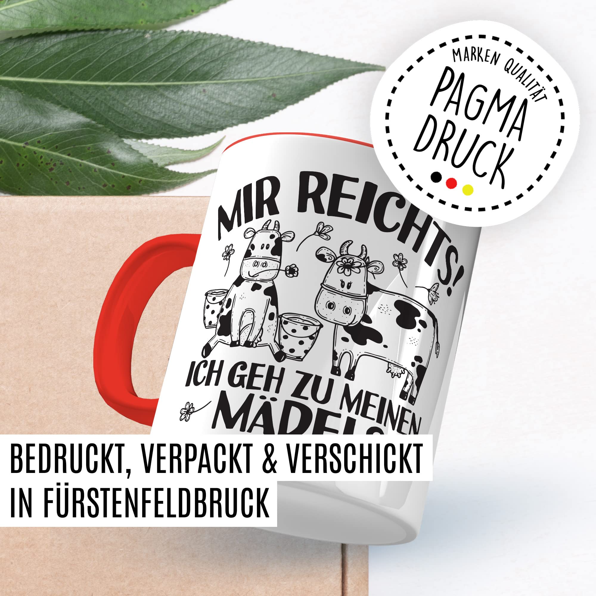 Kühe Tasse mit Spruch lustig Kuh Kaffeetasse Mädels Bäuerin Kaffee-Becher Rinder Kuhstall Tasse Kuhl Witz Tasse Humor Bauernfrau Bauernhof Tierhalter Tiere Landwirtschaft Landwirtin