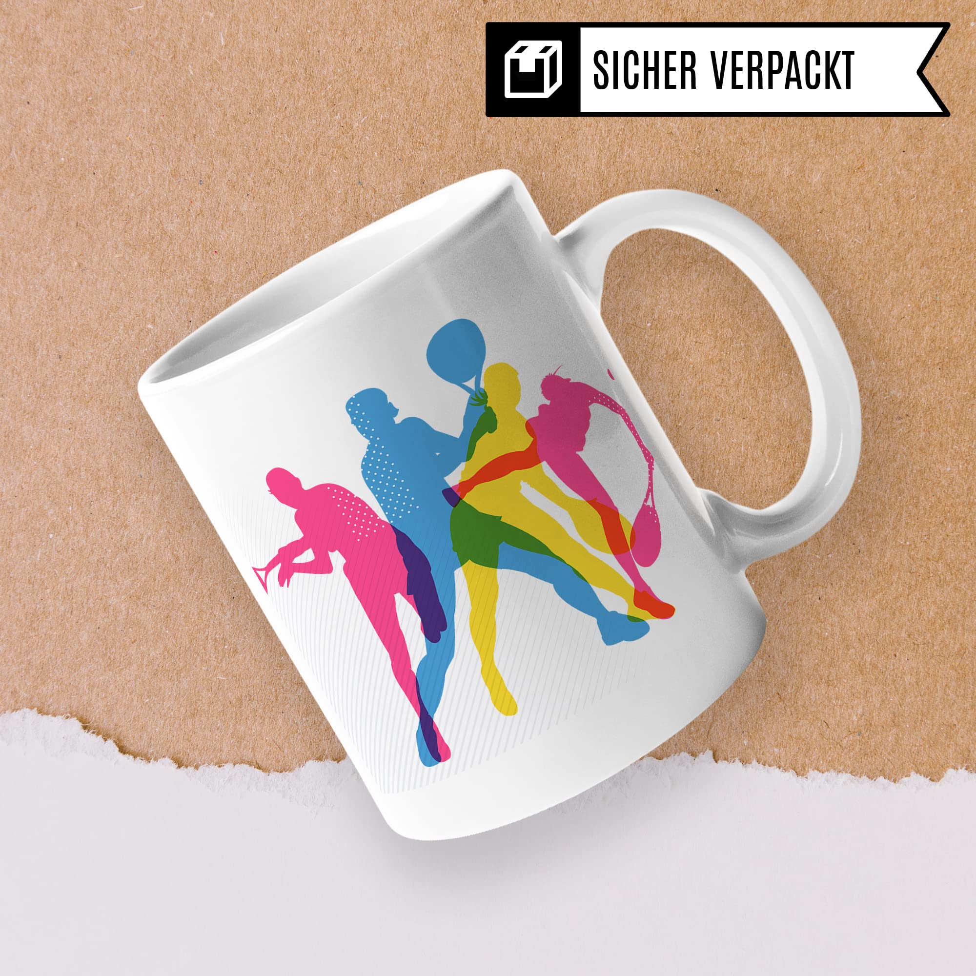 Tasse Tennis-Motiv, Geschenk Tennisspieler Tennis-Spielerin Grafik, Geschenkidee Tennisprofi Tennisliebhaber Spielpartner Kollegen, Kaffeetasse Kaffebecher