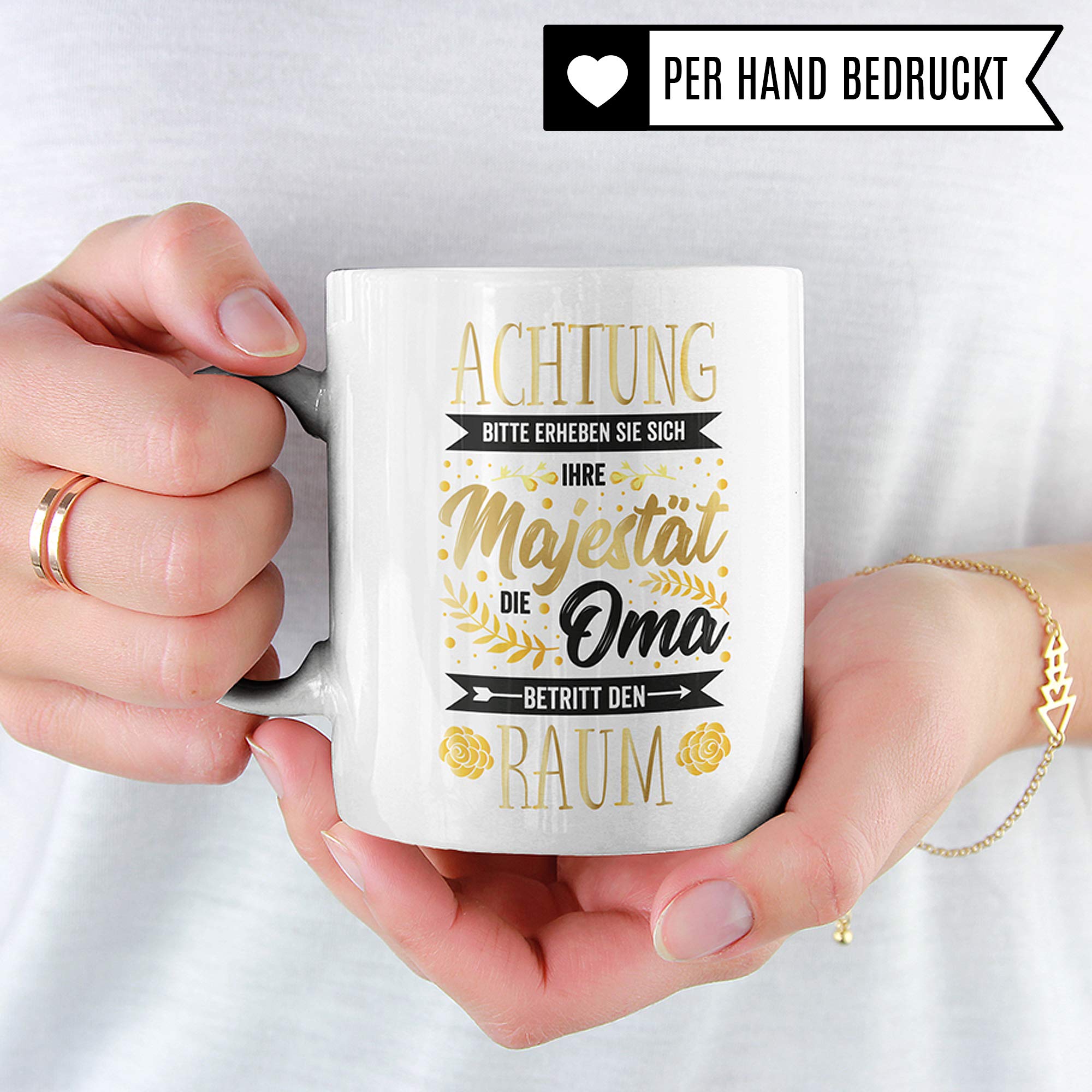 Tasse für Oma Geschenk, Großmutter Spruch Becher Geschenkidee, Kaffeetasse für Omi mit Spruch, Grossmutter Kaffeebecher