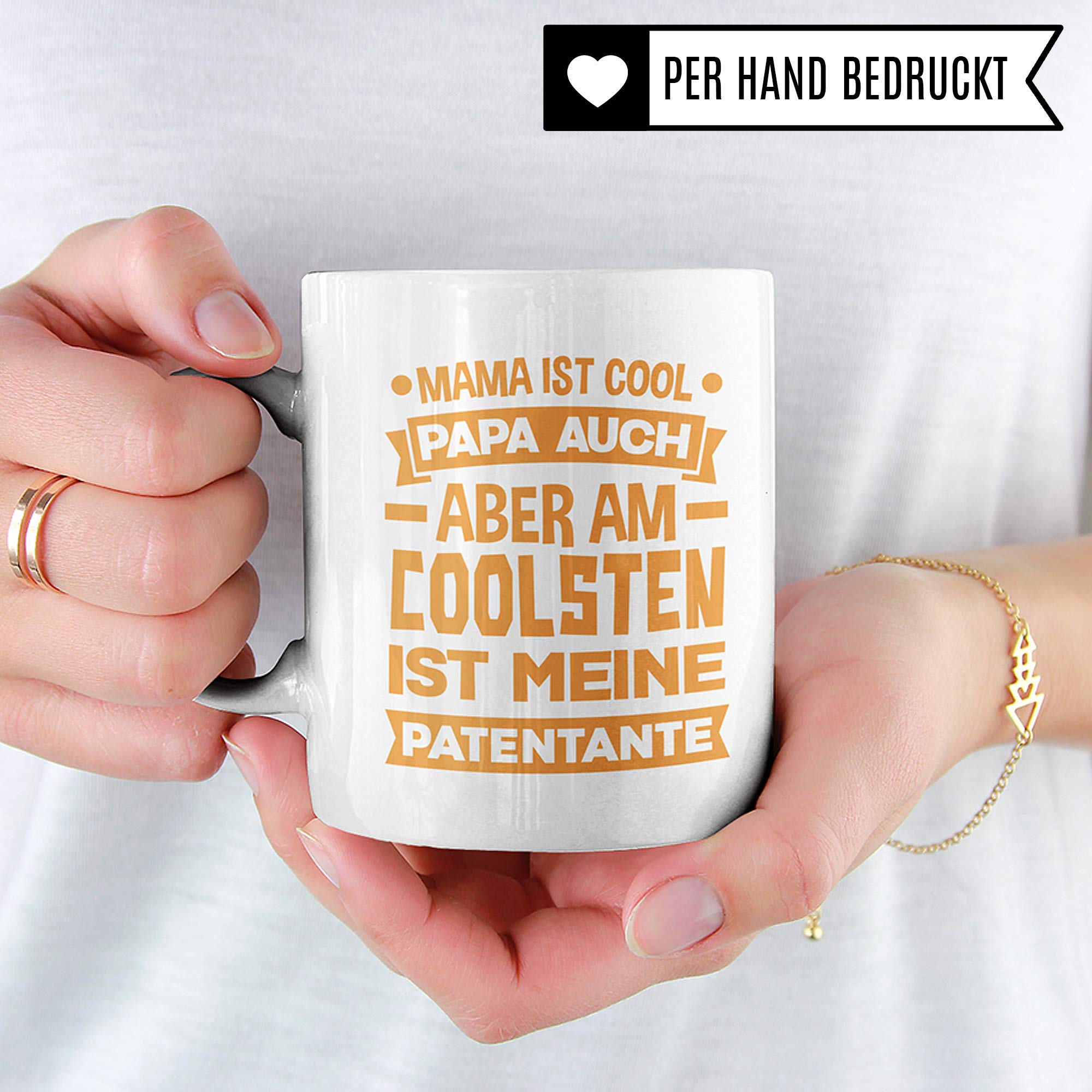 Pagma Druck Tasse Patentante und Patensohn/Patentochter, Geschenk Patentante Kaffeetasse, Taufpatin Fragen Becher, Patin Taufpatin Patenkind Geschenkidee Kaffeebecher