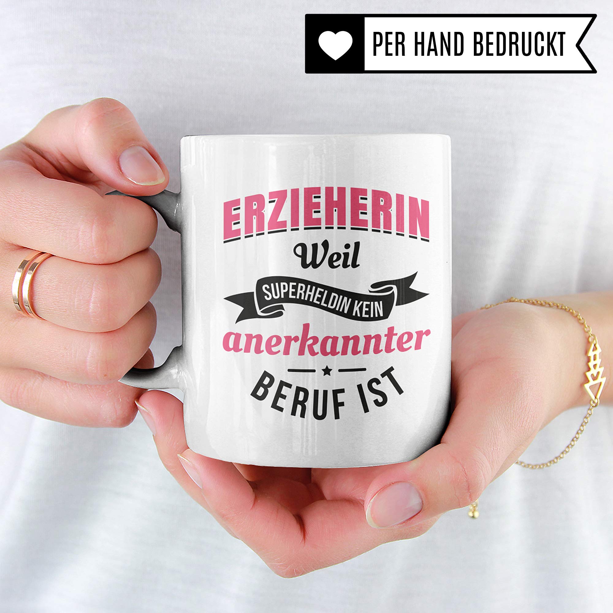 Pagma Druck Tasse Erzieherin, Abschiedsgeschenk Kindergarten Becher, Erzieherin Geschenk Erzieher Kaffeetasse, Geschenkidee für Erzieherin Abschied, Kaffeebecher Kindergärtnerin Kita Dankeschön