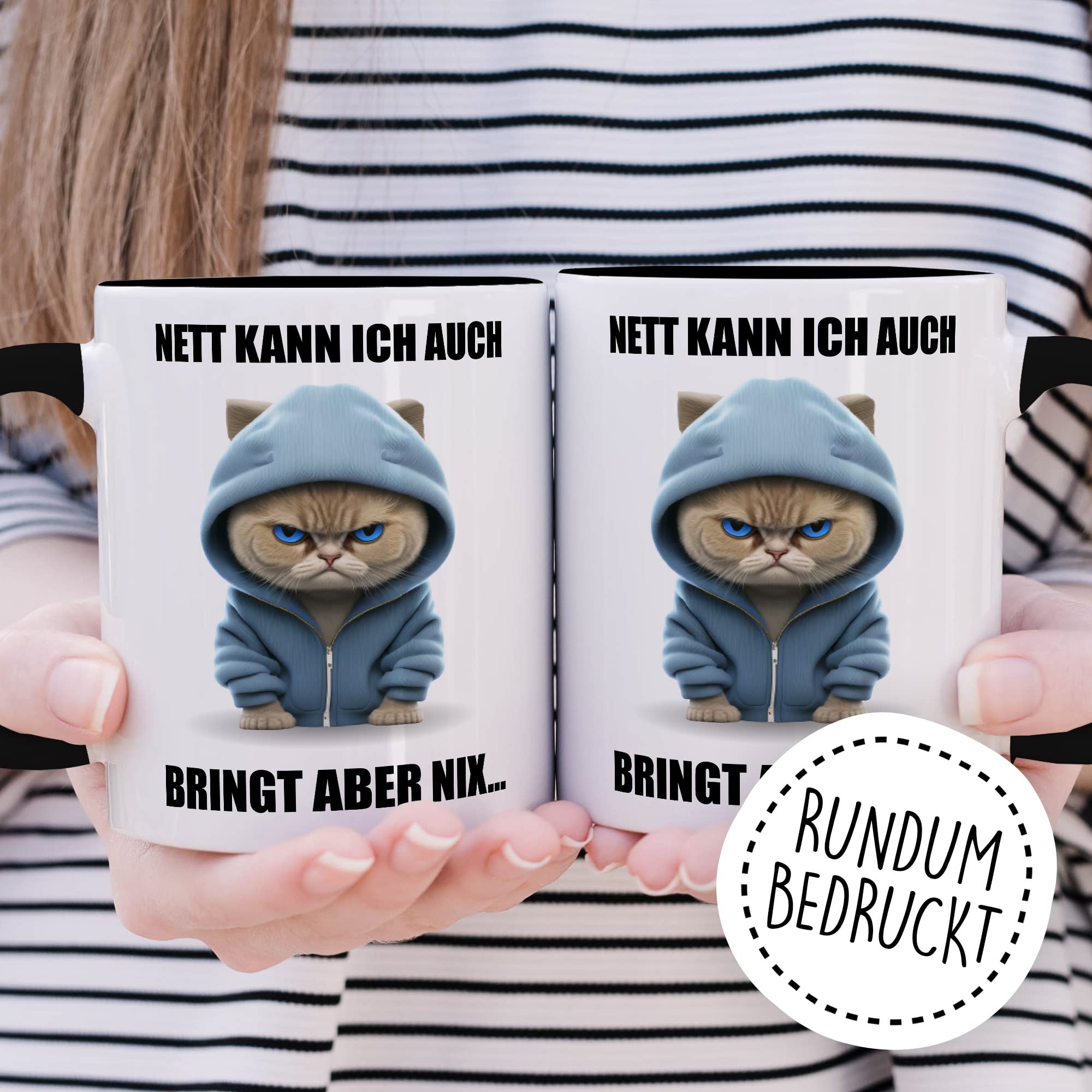 Katzen Tasse Katze Geschenk lustig Katzenmama Geschenkidee Kater Kaffeebecher Katzenpapa Teetasse