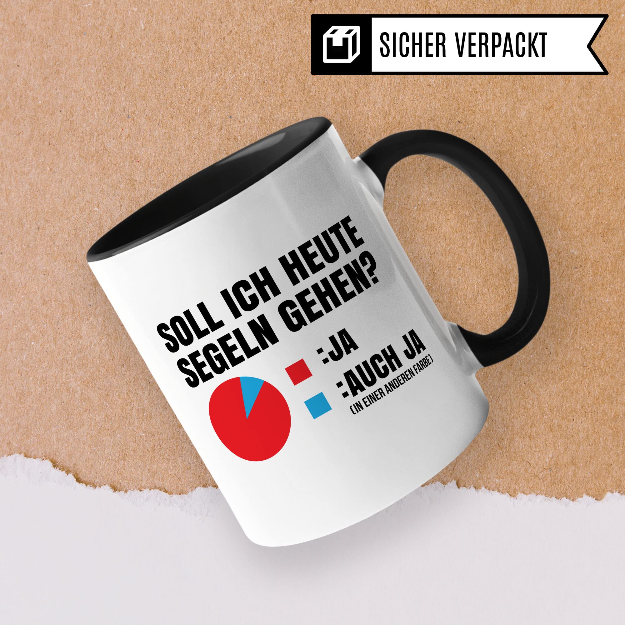 Segel Tasse Geschenkidee Segelboot Kaffeetasse Humor Witz Geschenk für Kapitän Kaffeebecher Segler Becher