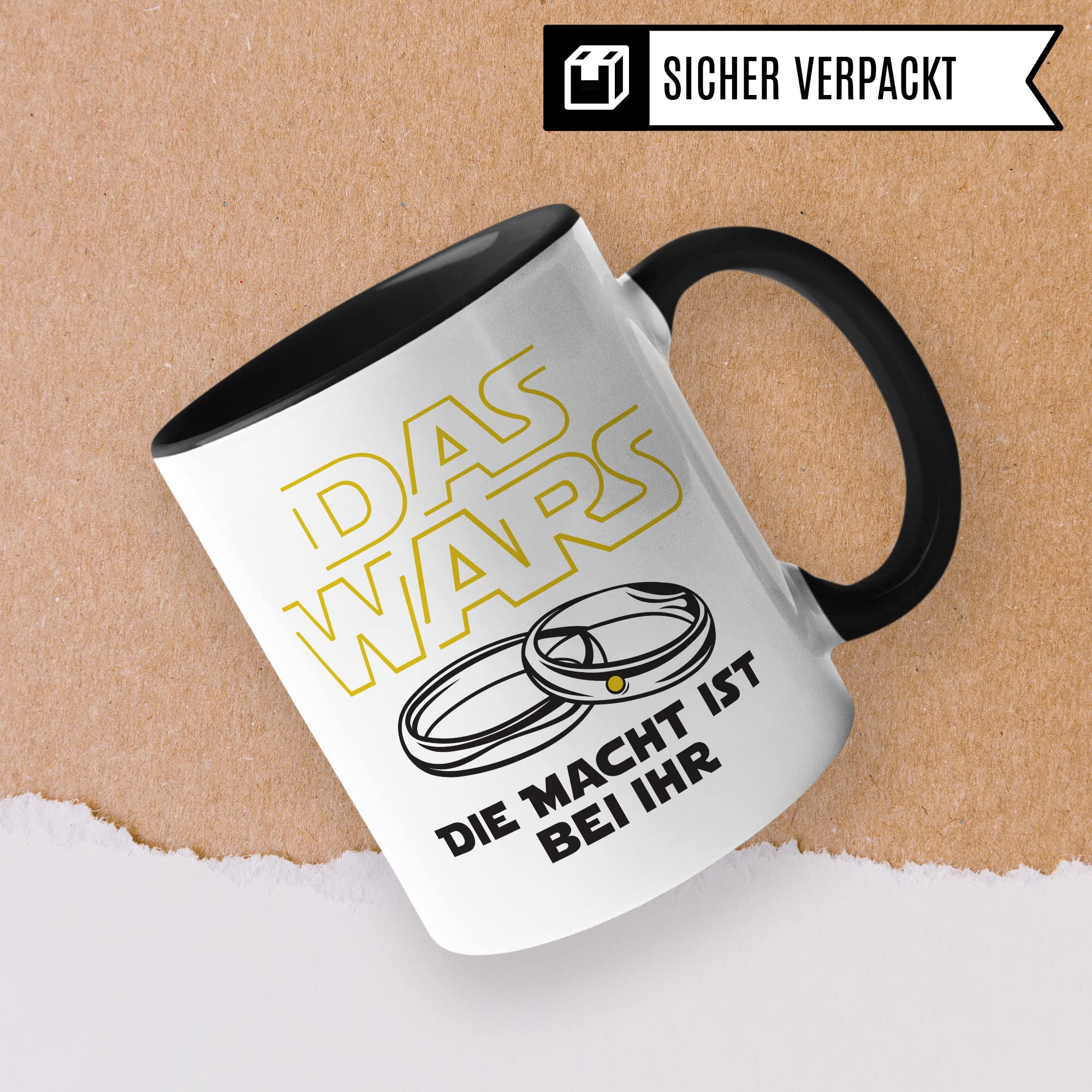 Tasse Ehemann lustig mit Spruch Geschenk Hochzeit Kaffeetasse Kaffee-Becher Hochzeits-Paar Geschenkidee Trauung Hochzeitsgeschenk Brautpaar Verlobungsgeschenk schwarzer Humor