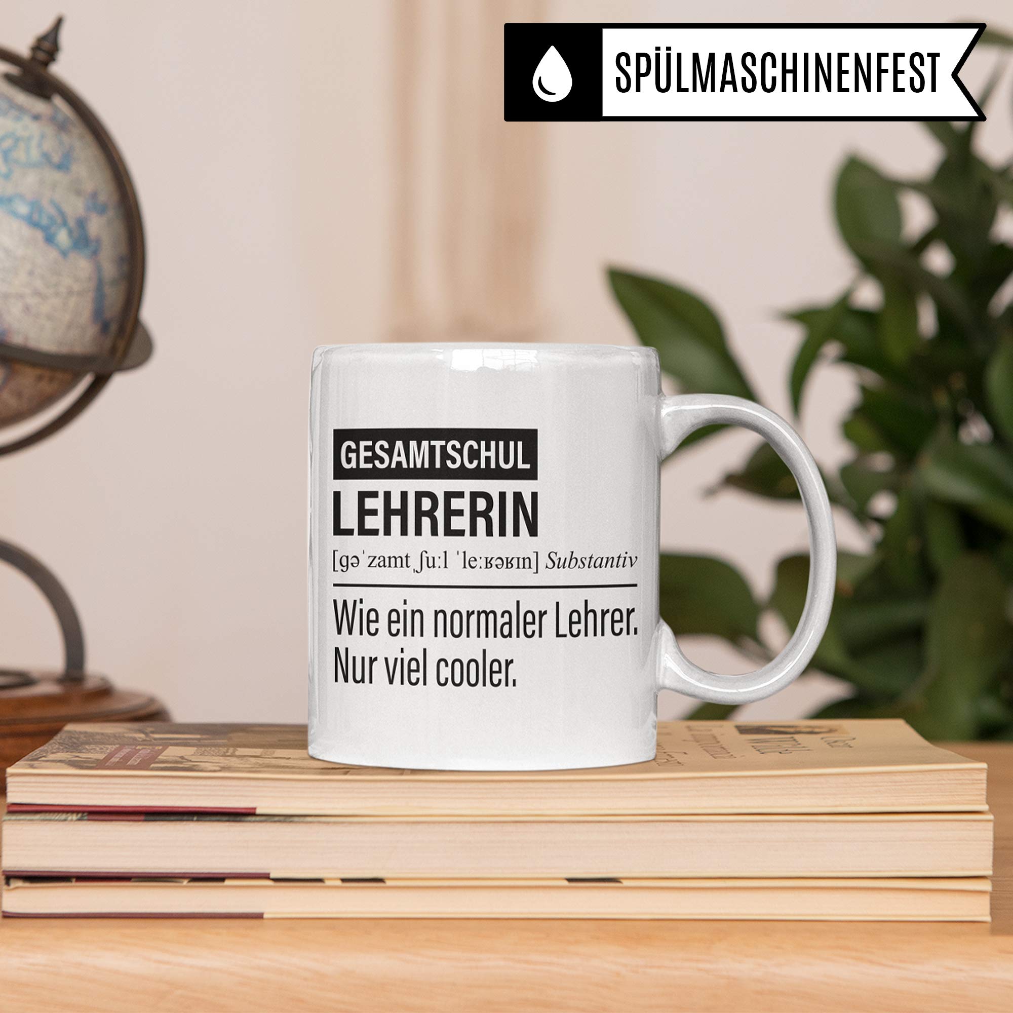 Gesamtschullehrerin Tasse, Geschenk für Gesamtschule Lehrerin, Kaffeetasse Geschenkidee Lehrerin lustig, Kaffeebecher Lehramt Gesamtschulen Unterricht Witz