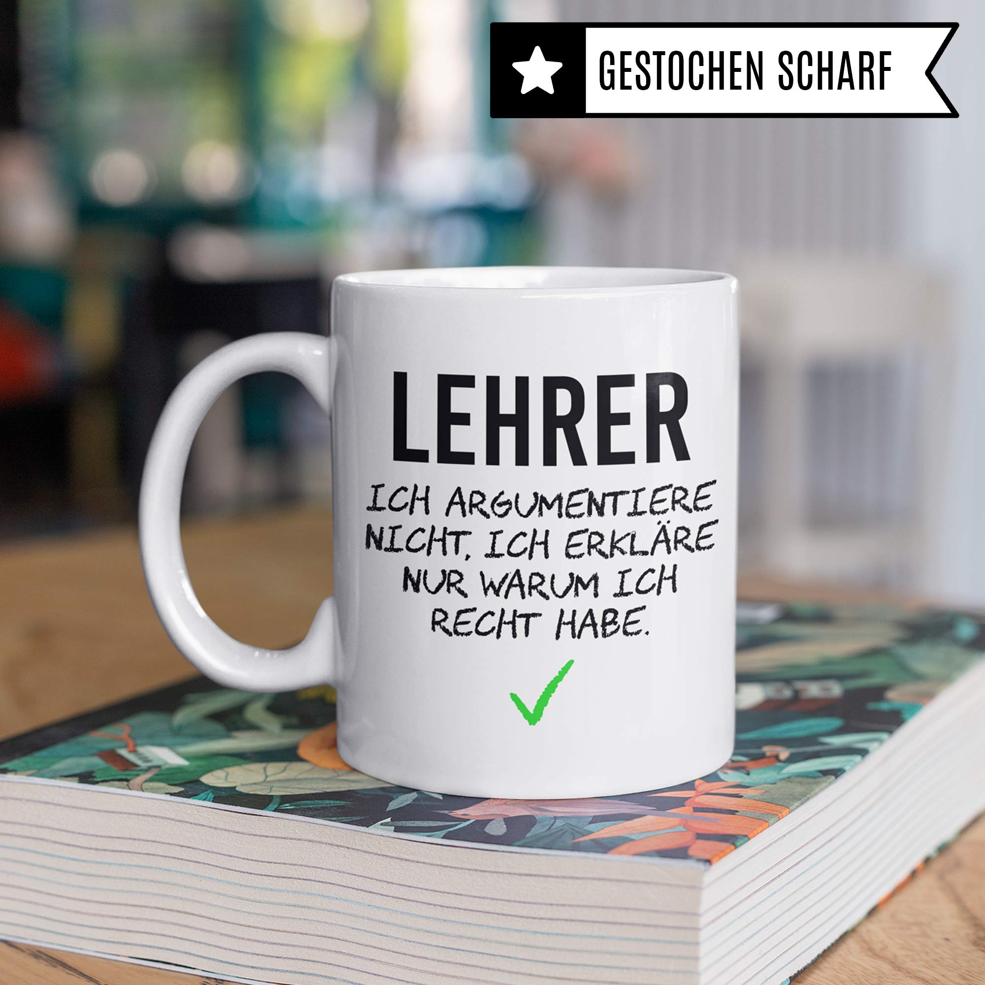 Pagma Druck Lehrer Tasse, Geschenk Lehrer lustig, Kaffeetasse für Gymnasiallehrer Realschullehrer Mittelschullehrer & Grundschullehrer, Lehrer Tasse Geschenk Abschied Abschluss