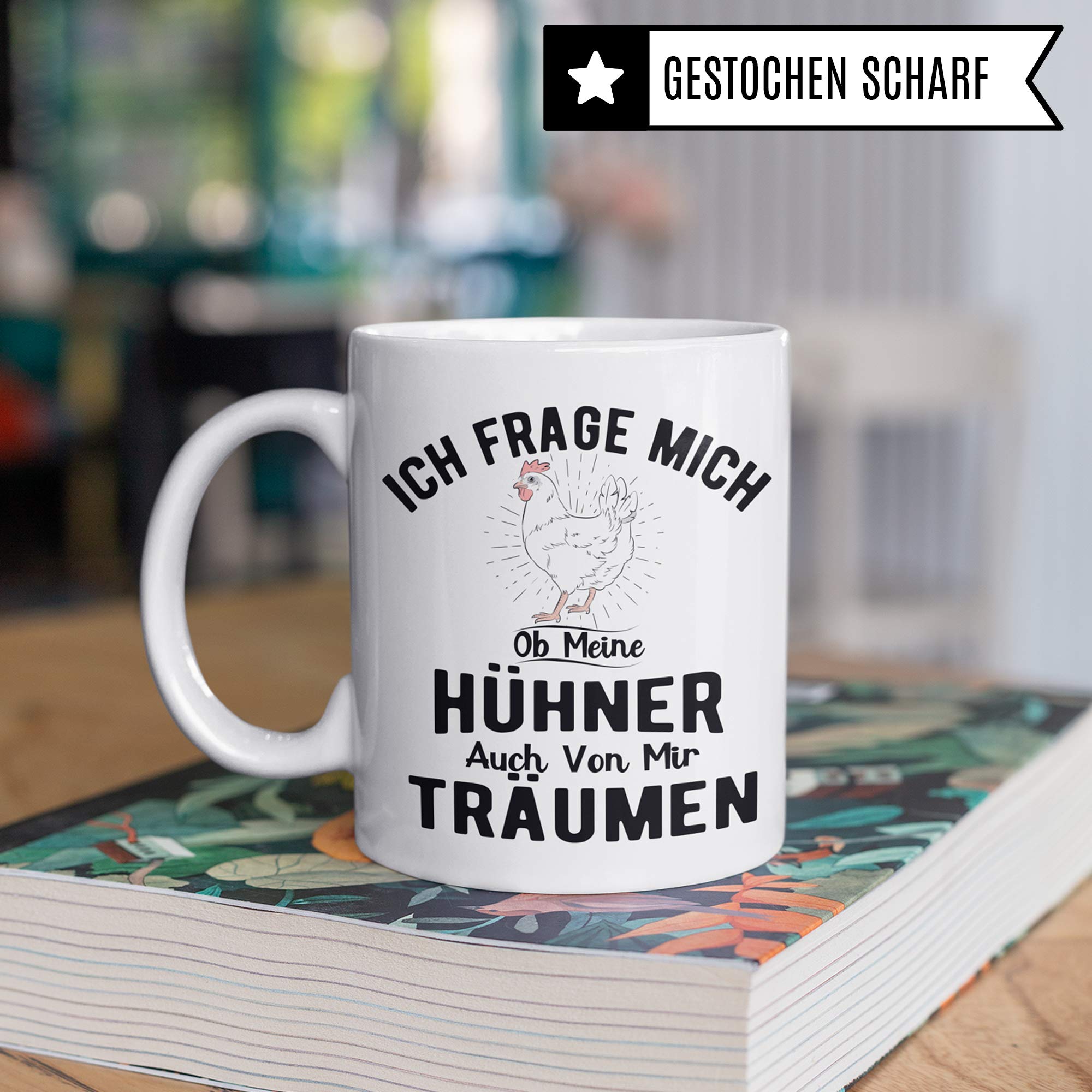 Pagma Druck Hühner Tasse lustig, Huhn Becher Geschenkidee, Hühner Geschenk Kaffeetasse für Hühnerhalter, Hühnerstall Spruch Bauernhof Haushuhn Hühnerhaltung Motiv Kaffeebecher