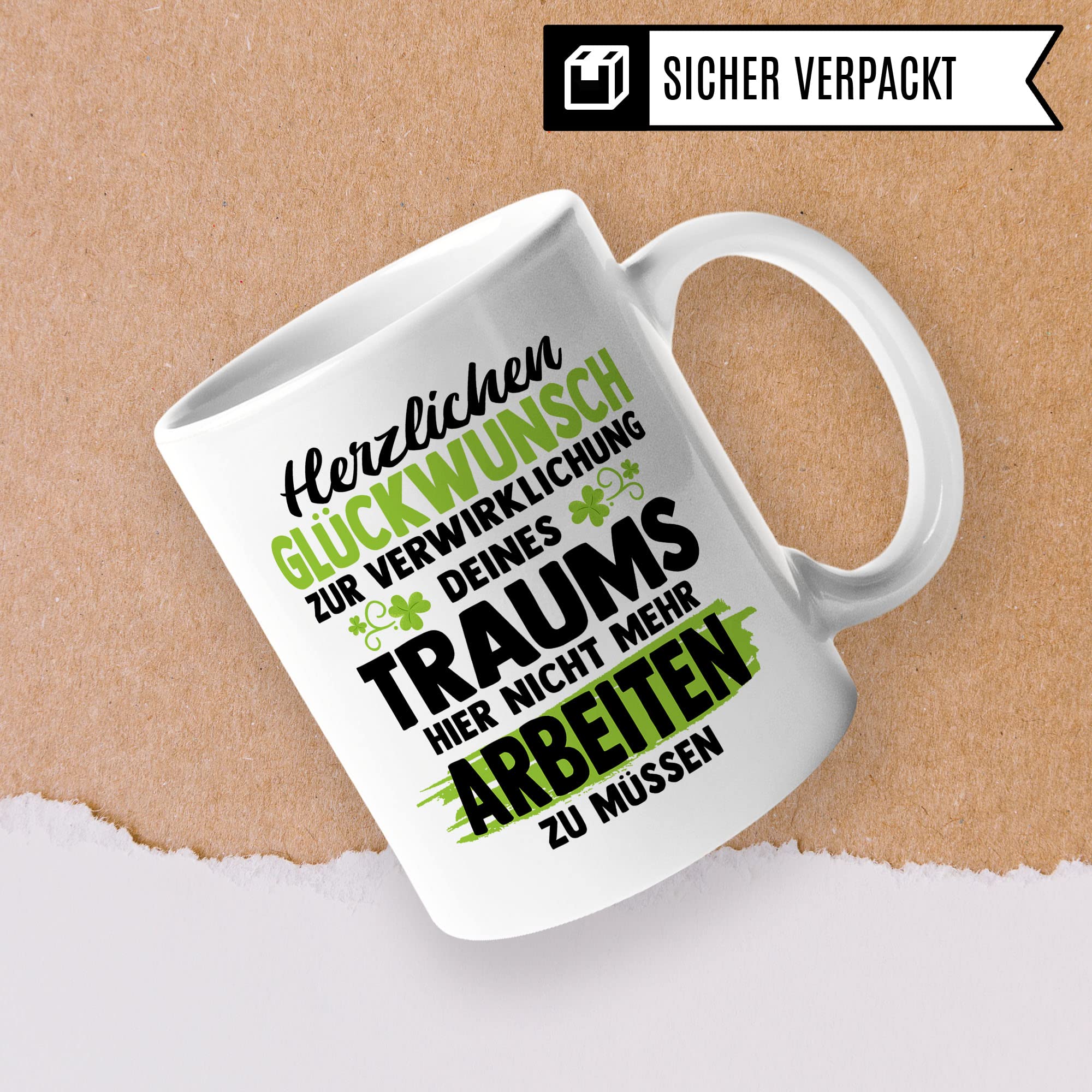 Tasse Jobwechsel Geschenk Kollege Kollegin Abschied Spruch lustig Kaffeetasse Kleinigkeit Neuer Job Frau Mann Geschenkidee Kollegen Verabschiedung Abschiedsgeschenk Kaffee-Becher