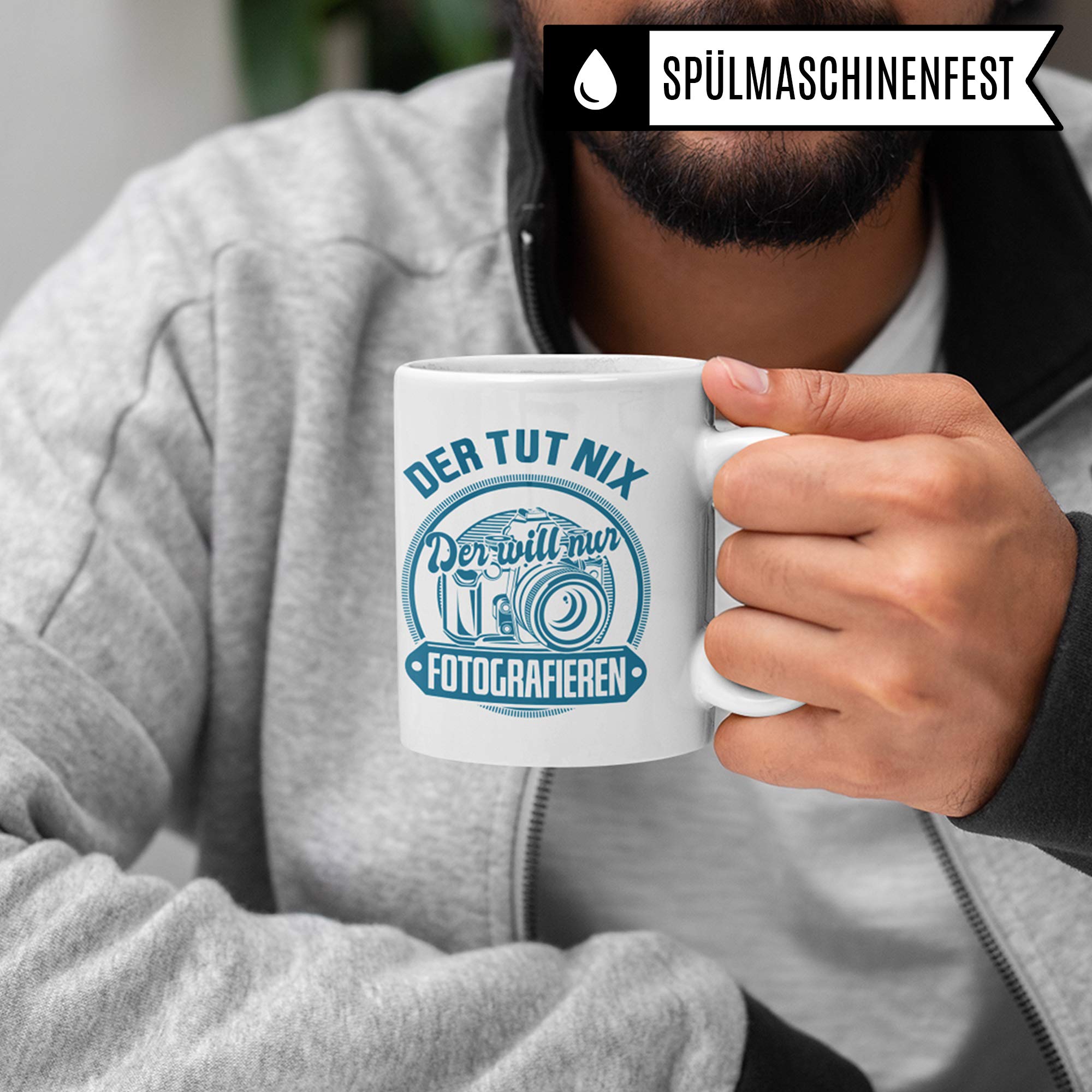 Pagma Druck Tasse Fotograf, Geschenk für Fotografen Becher, Kaffeetasse Fotografieren Spruch Objektiv Kameramann, Foto Kaffeebecher Photograf