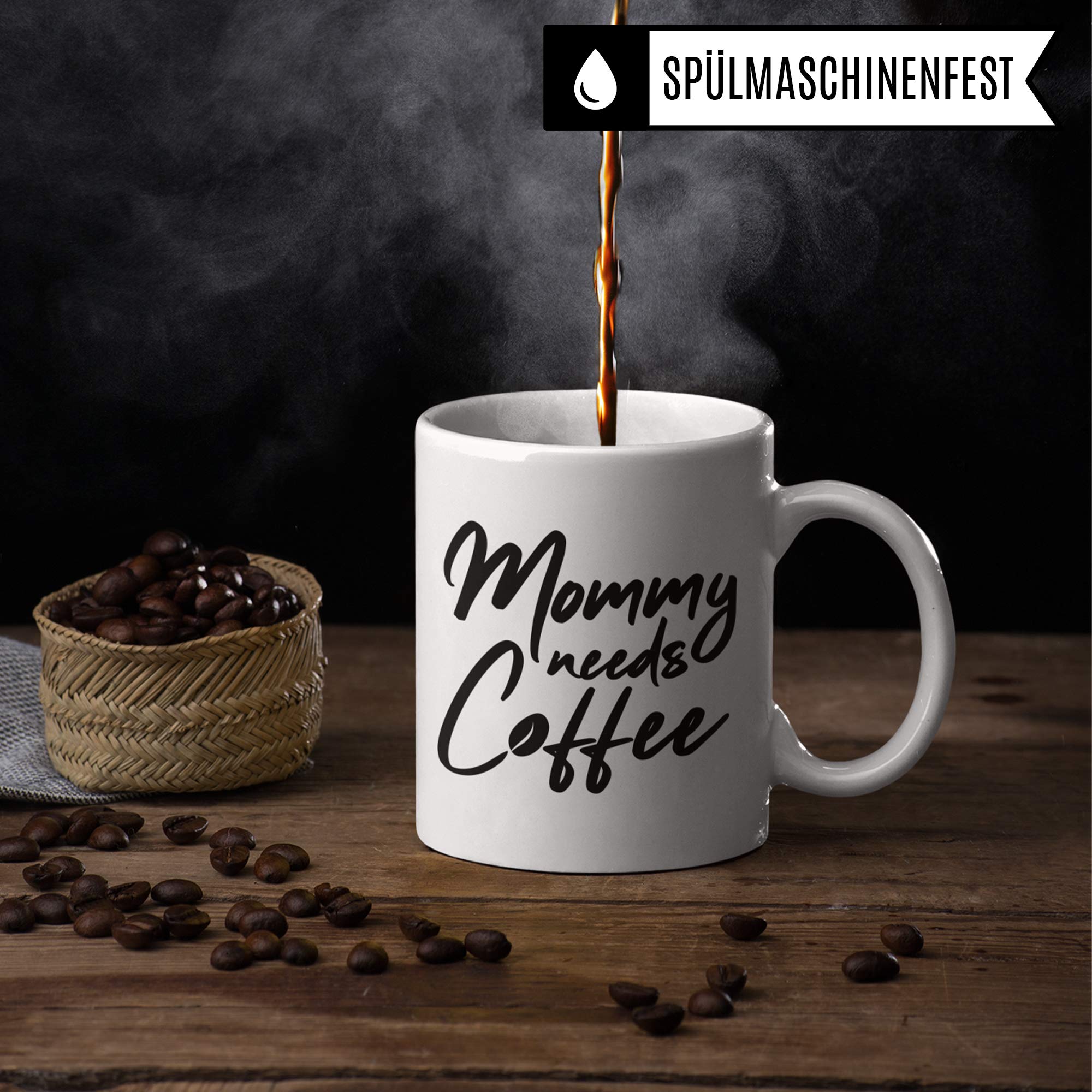 Pagma Druck Mama Kaffee Tasse lustig, Geschenk Kaffeetasse mit Sprüchen Mutter, Kaffeetrinker Geschenkidee Kaffeeliebhaber Spruch Witz Koffein Filterkaffee Spruch