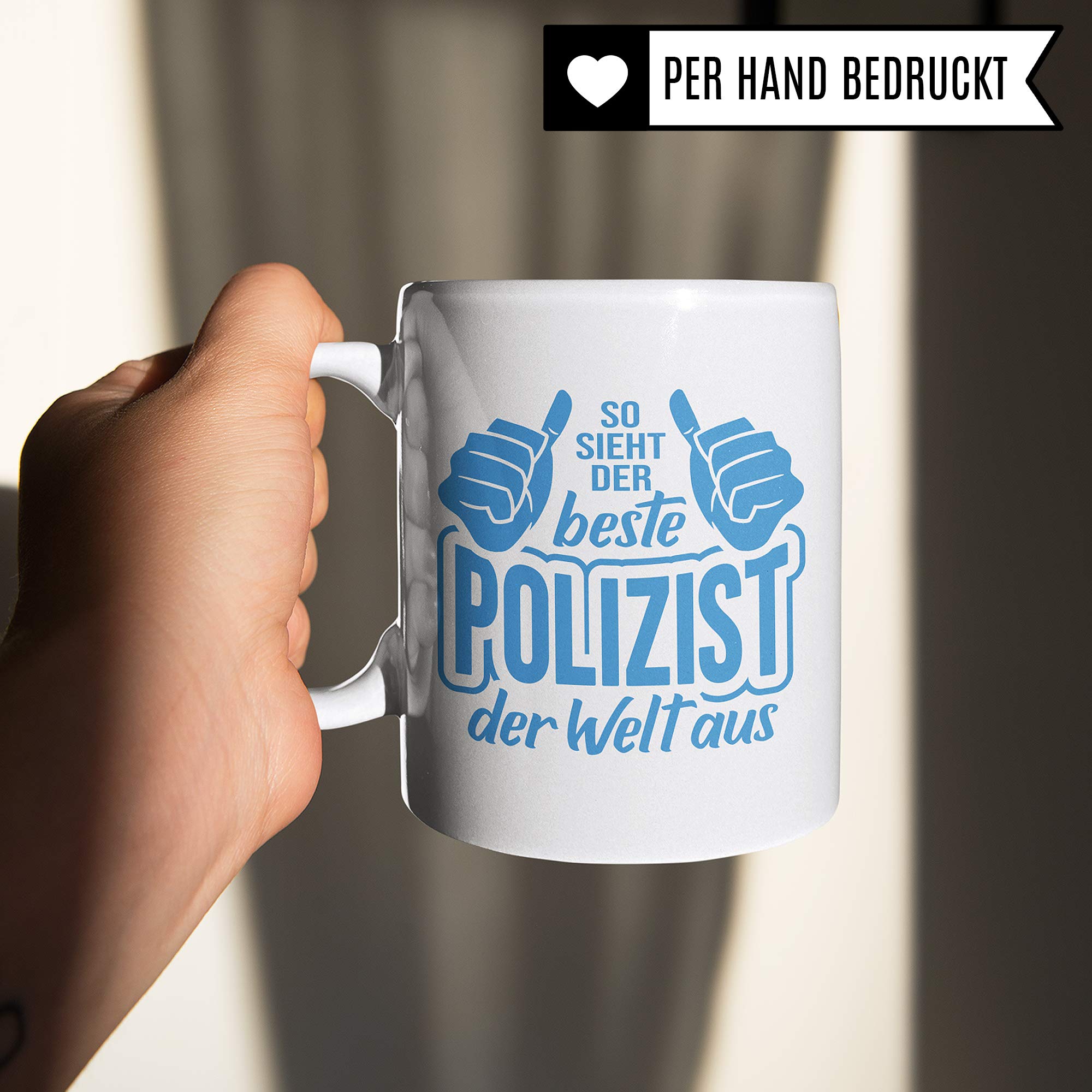 Pagma Druck Polizei Tasse, Polizist Geschenk lustig, Becher Geschenkidee für Polizisten Kaffeetasse, Ausbildung Streifenpolizist Kriminalpolizist Beamter Police Kaffeebecher lustig