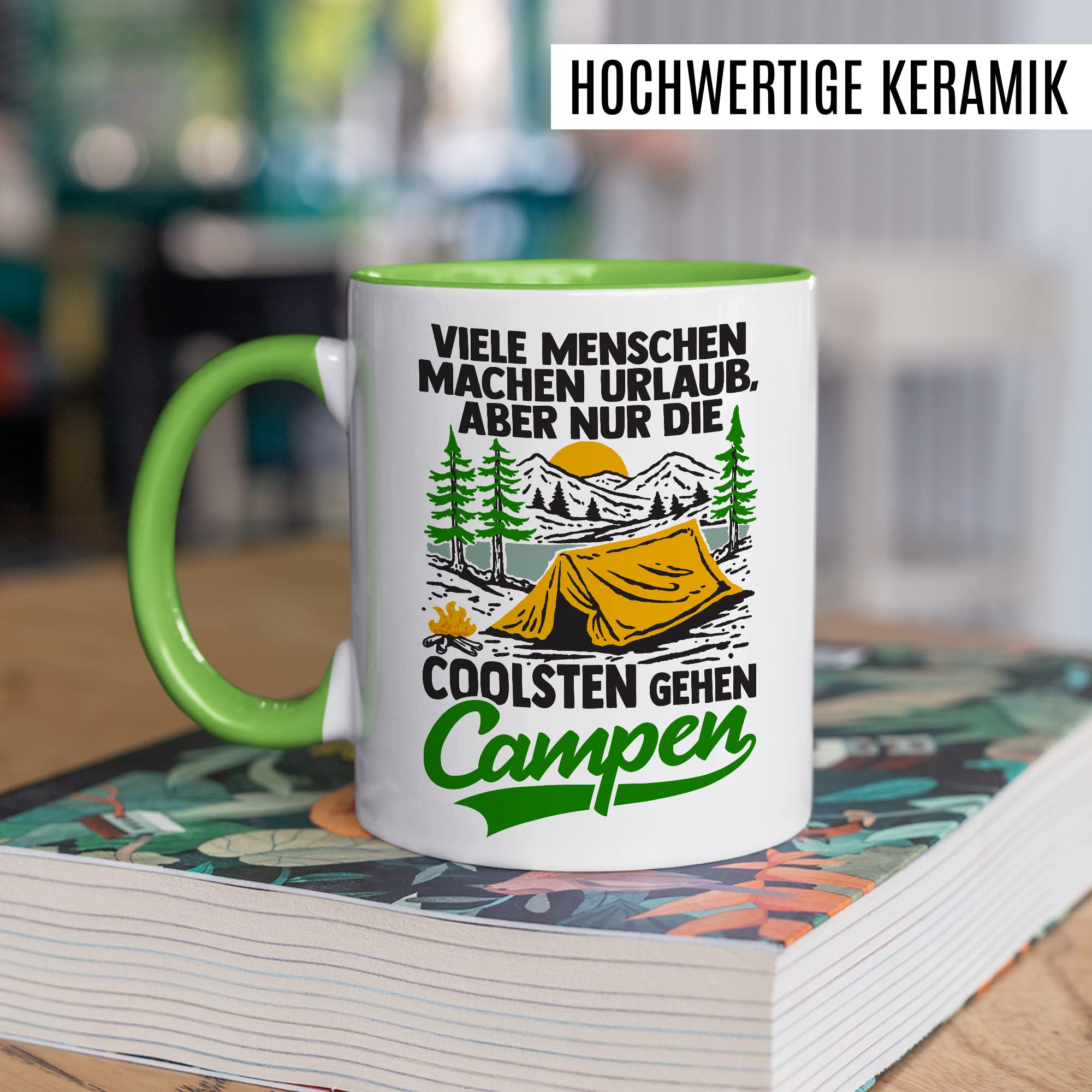 Reisen Tasse Wohnmobil Becher Roadtrip Kaffeetasse Camping Geschenk Urlaub Camper Kaffee-Becher Geschenkidee Outdoorfans Bagpacking Zelt Zelten Abenteuer Outdoor Spruch Weltreise Urlaub