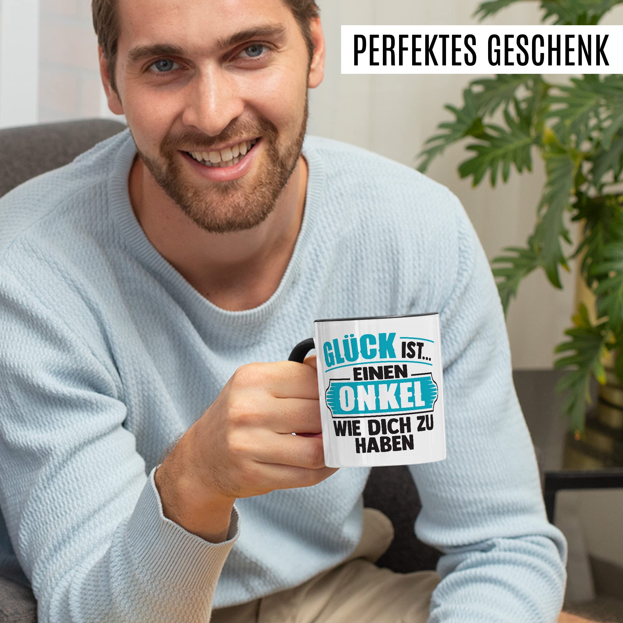 Onkel Tasse Geschenk lustig Bruder Kaffeetasse Nichte Kaffee-Becher Neffe Geschenkidee Familie Humor Geschwister Patenonkel Pate Patenkind