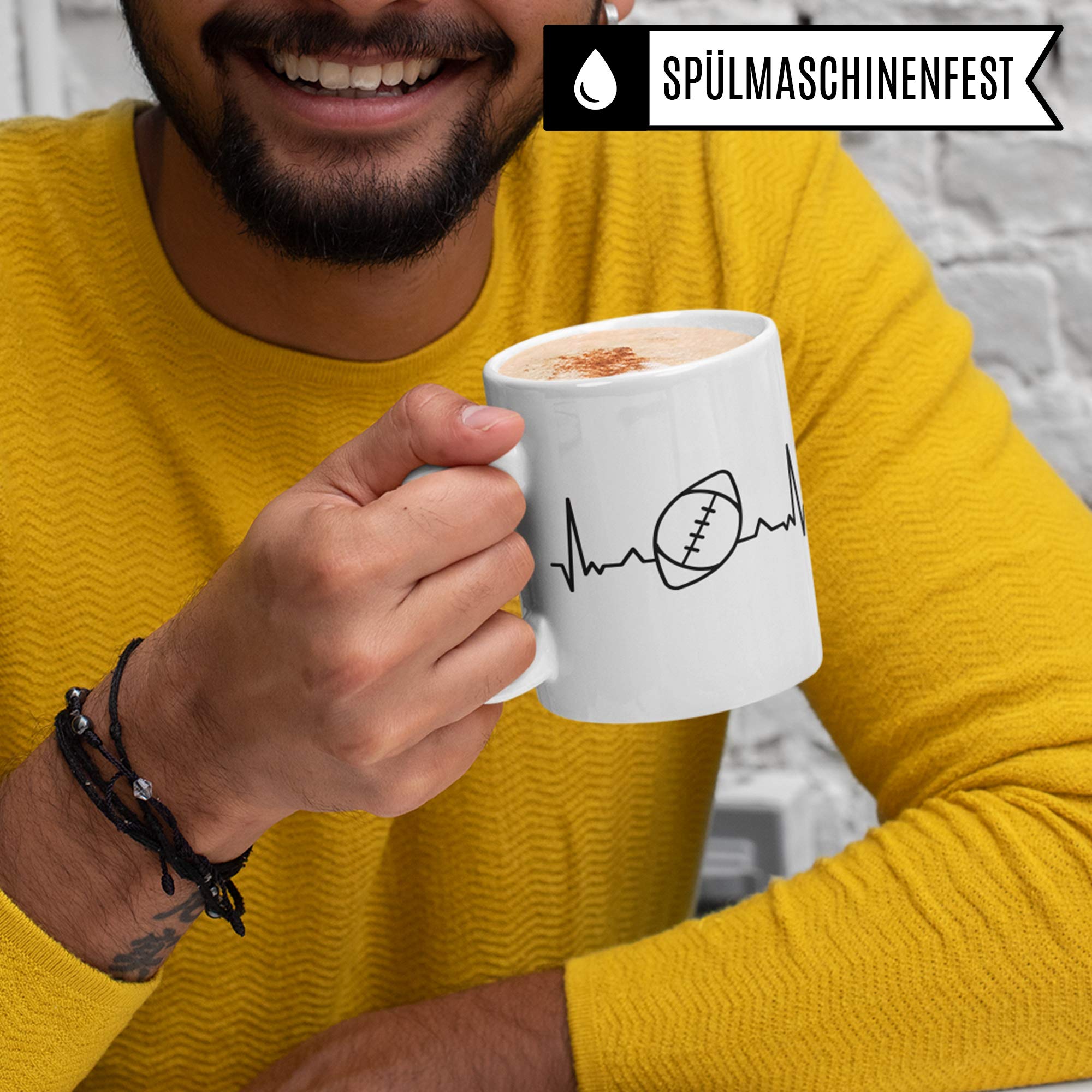 Pagma Druck Football Tasse Geschenk, American Football Spruch Becher Footballspieler Geschenkidee, Kaffeetasse für Footballer