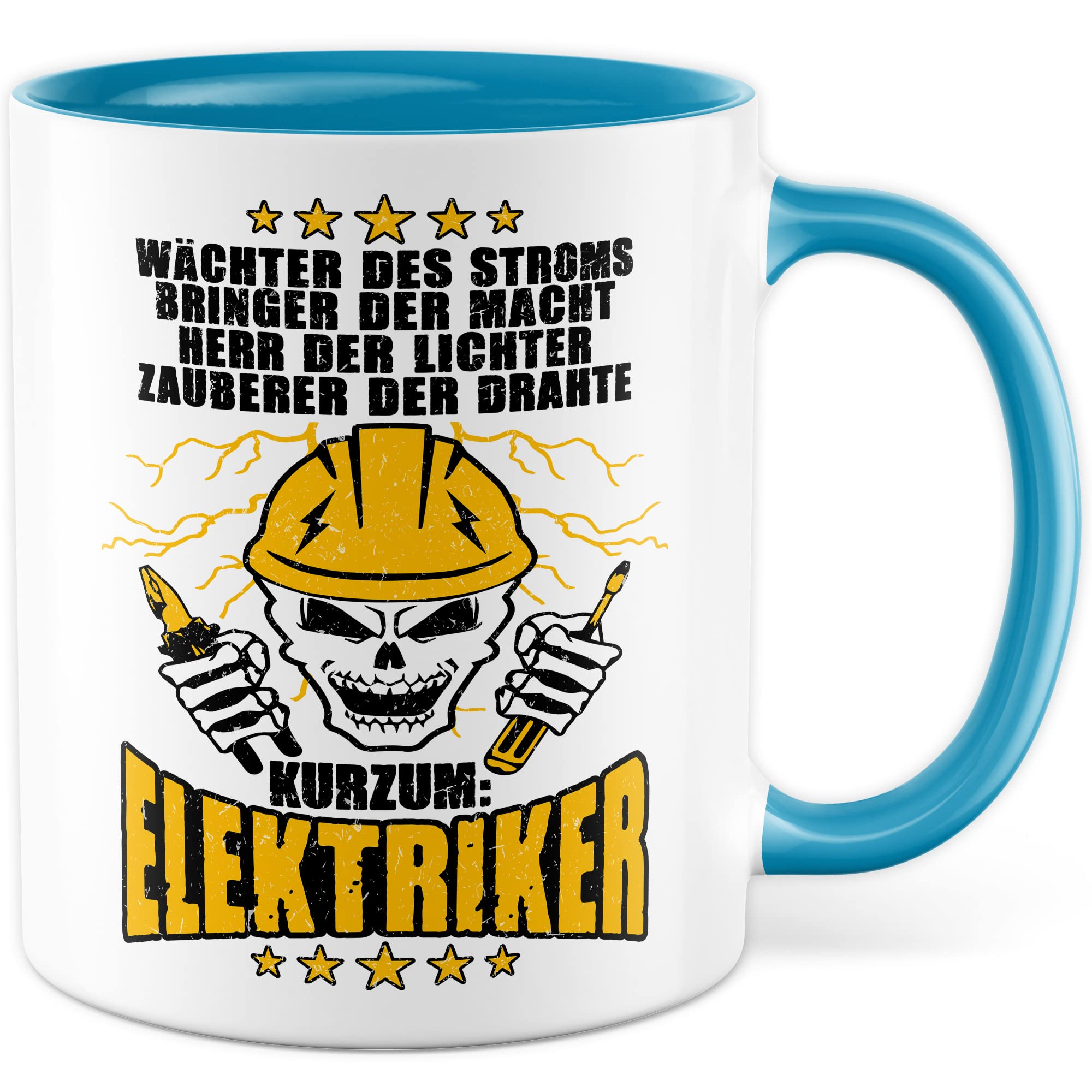 Elektriker Tasse Elektronik Geschenkidee Installateur Kaffeetasse Geschenk für Elektrotechniker Kaffeebecher Drahtzieher Becher