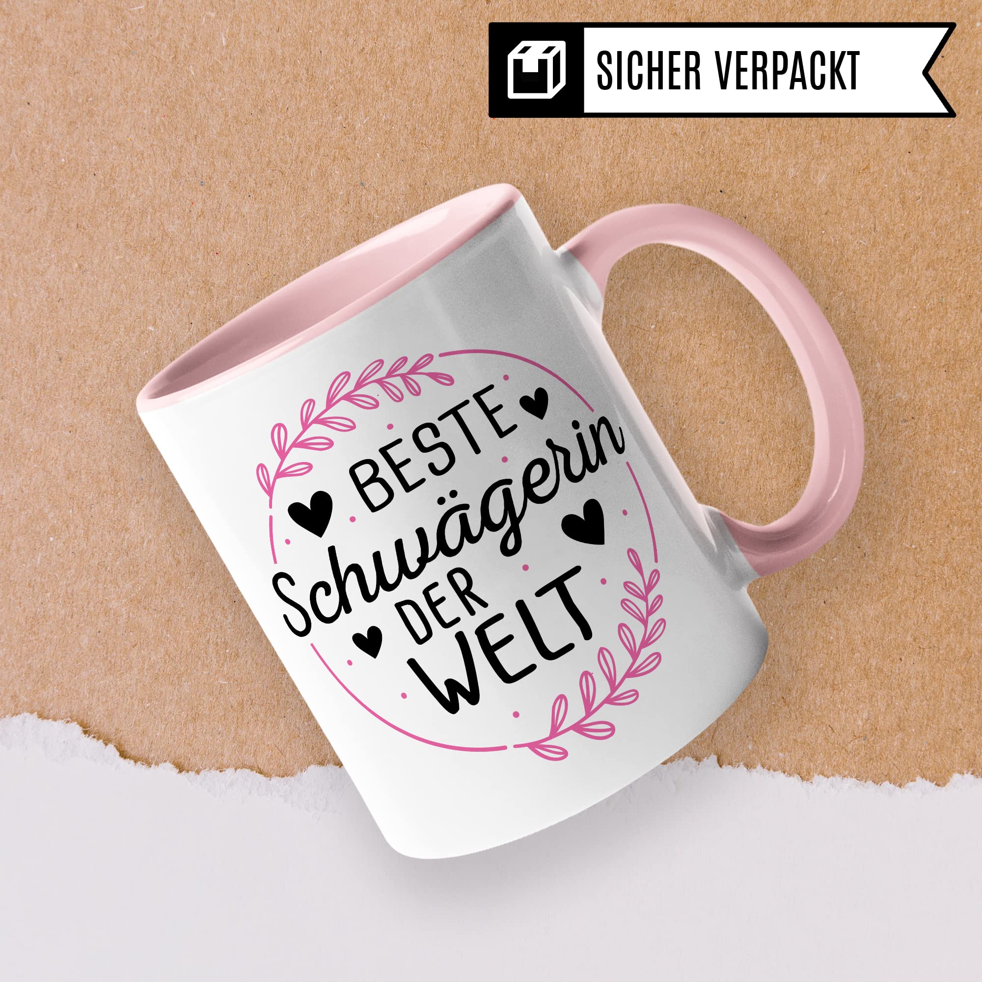 Tasse Schwägerin Geschenk, Beste Schwägerin der Welt Geschenkidee Schwägerin Geschenkidee Kaffee-Becher Teetasse Kaffeetasse mit Spruch lustig Familie