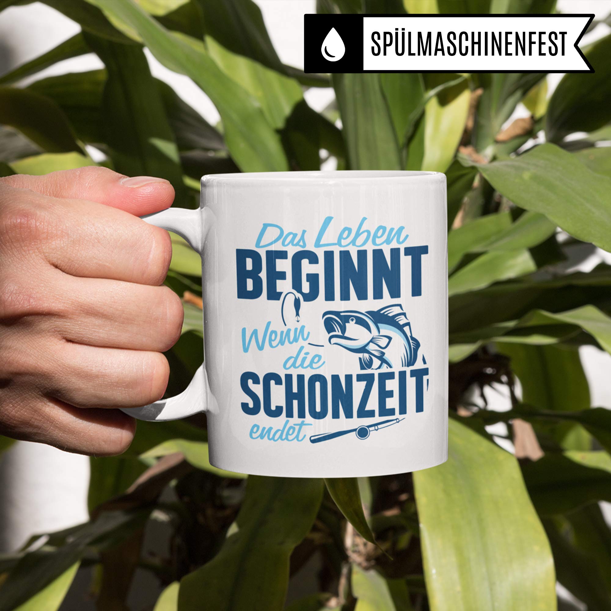 Tasse Angler Geschenk, Angeln Spruch Becher Geschenkidee, Kaffeetasse Fischer Fisch Angel Angelrute Kaffeebecher