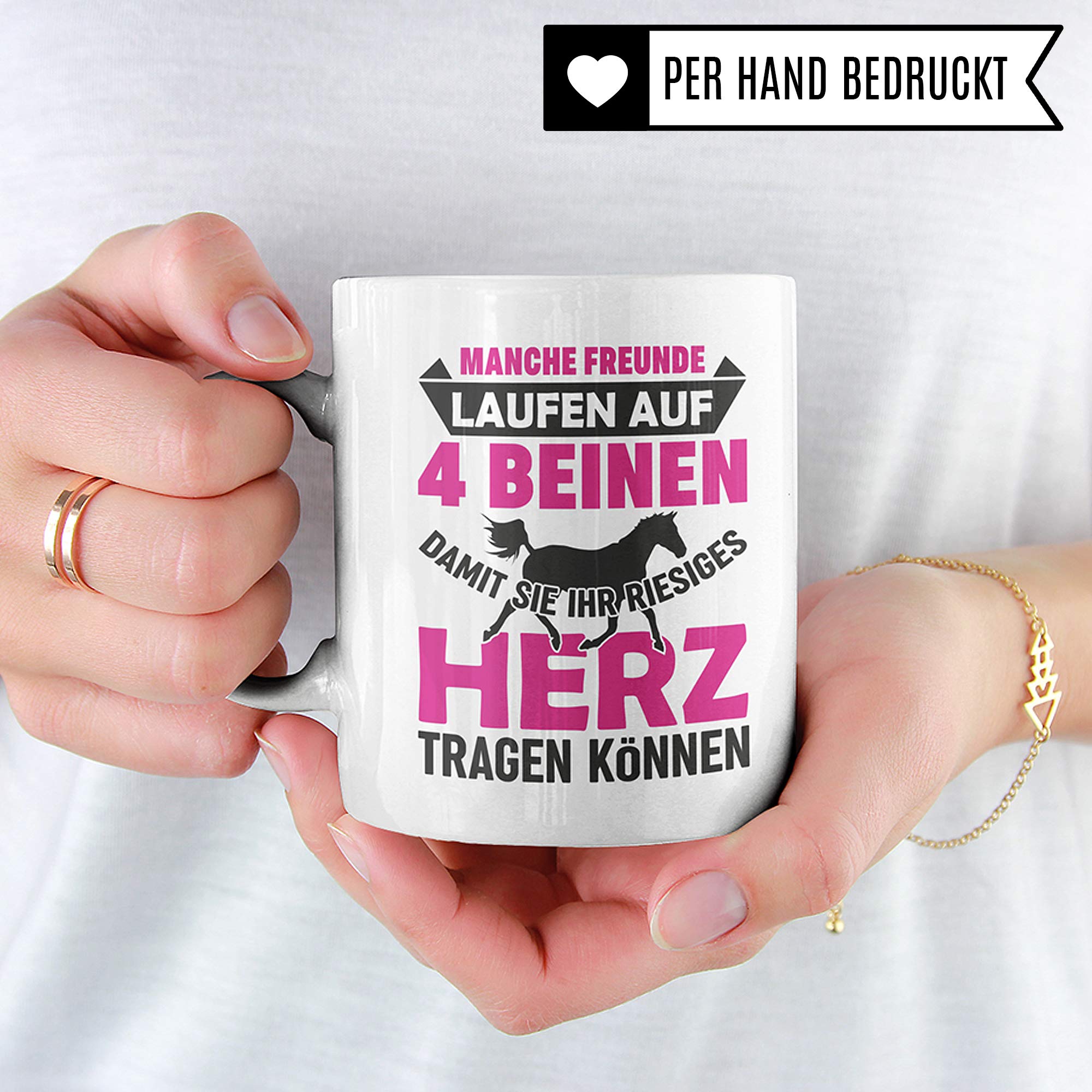 Pagma Druck Tasse Pferde Sprüche Mädchen, Reiterin Becher Pferdemotiv Geschenk, Kaffeetasse Reiter Reitsport Geschenkidee, Reiterhof Kaffeebecher (Weiß/Weiß)