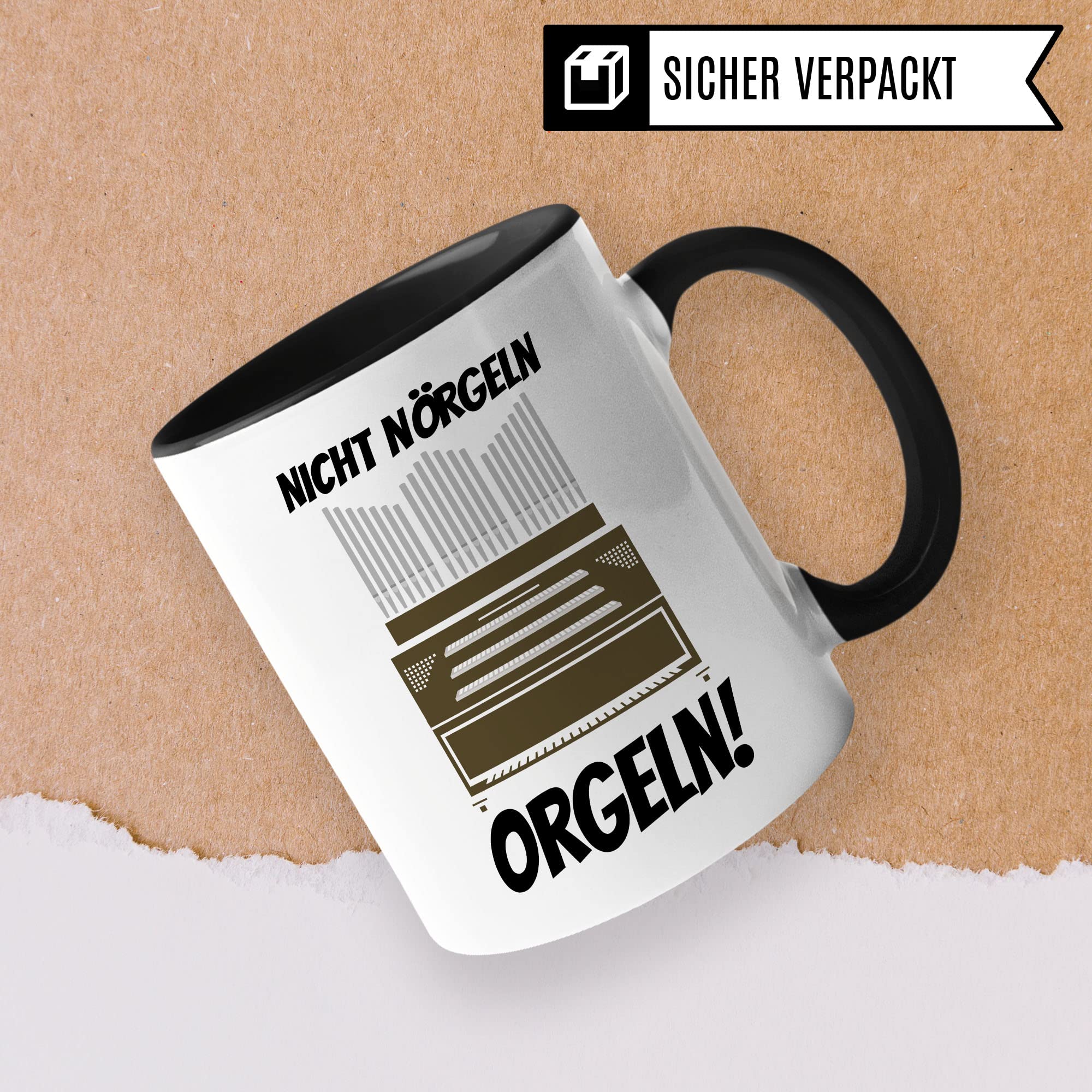 Orgel Tasse Geschenkidee Kaffeetasse Humor Witz Geschenk für Orgelspieler Kaffeebecher orgeln Becher