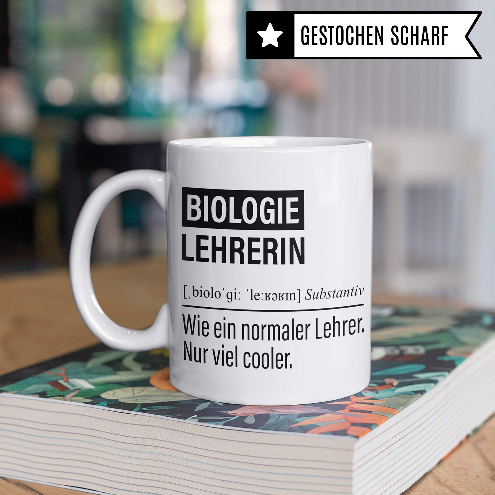 Biologielehrerin Tasse, Geschenk für Biologie Lehrerin, Kaffeetasse Geschenkidee Lehrer, Kaffeebecher Lehramt Schule Bio Unterricht Witz Biolehrerin