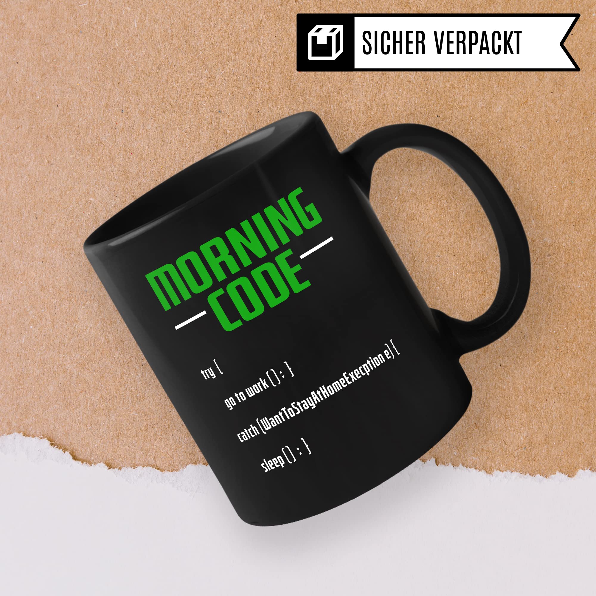 Informatiker Tasse Kaffeetasse Informatik-Student Morning Code Programmieren Kaffee-Becher lustig Geschenk Sarkasmus Geschenkidee Programmierer