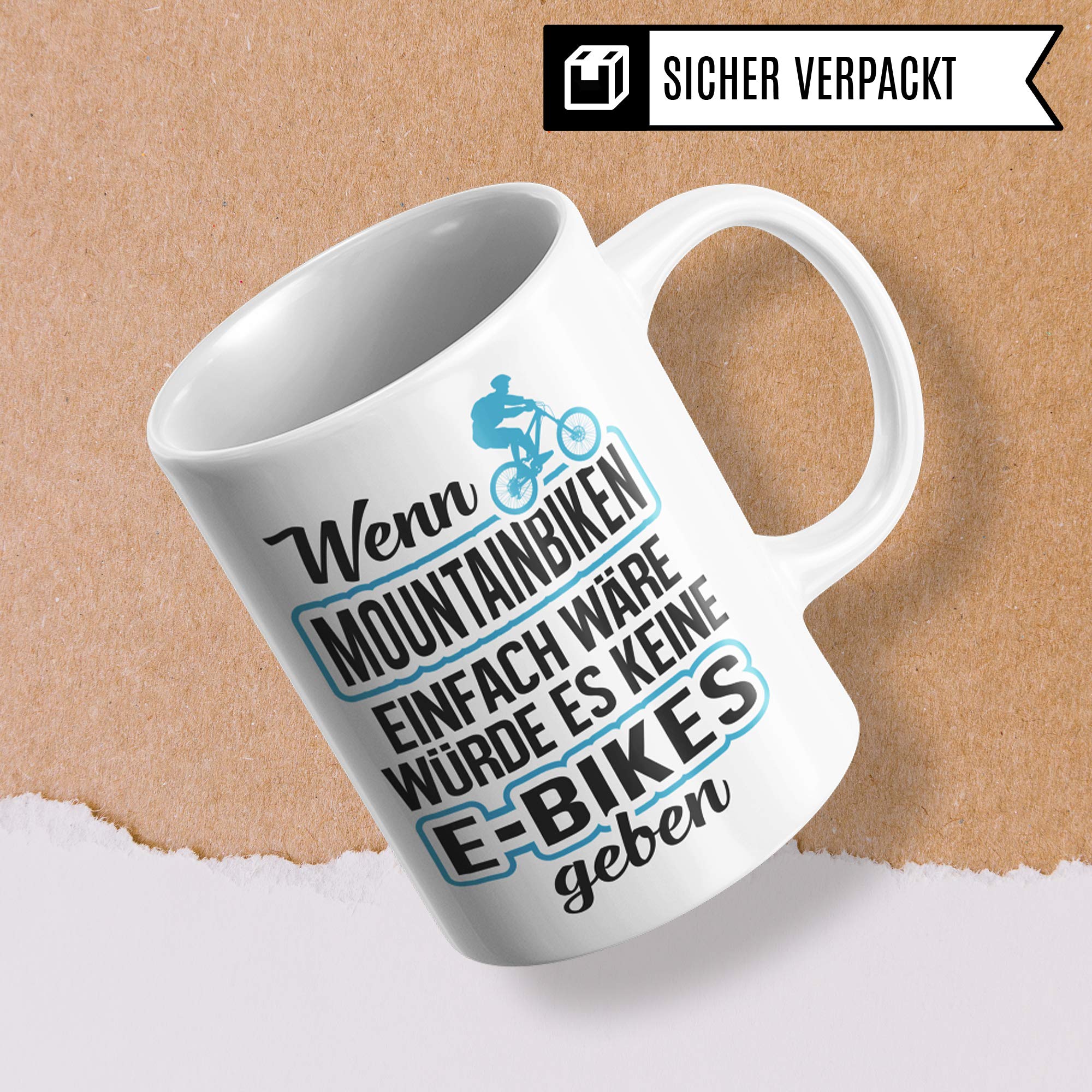 Pagma Druck Mountainbike Tasse Fahrrad lustig, Geschenk Fahrradfahrer Männer, Becher Fahrradmotiv Fahrräder, Mountainbiker Fahrrad Geschenkideen lustig Radsport Radfahren Radfahrer Kaffeetasse