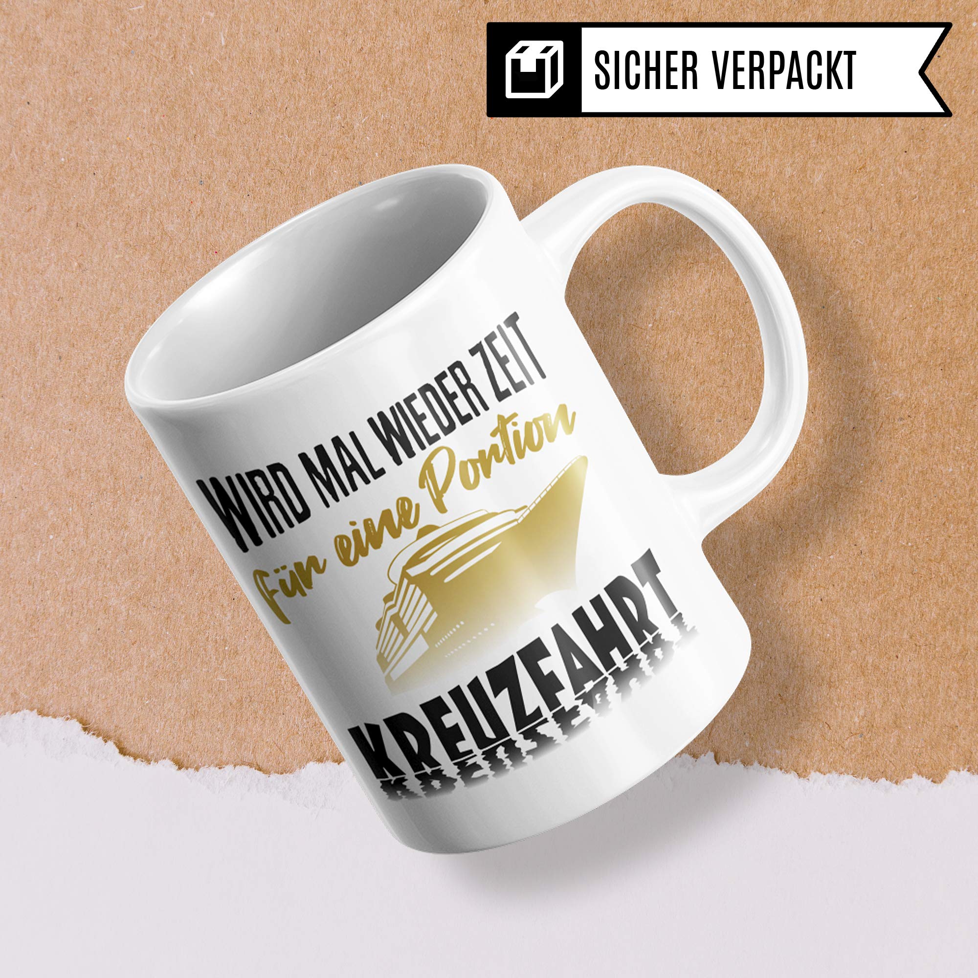 Pagma Druck Kreuzfahrt Tasse Geschenk - Kreuzfahrer Spruch Becher Kreuzfahrtschiff Geschenkidee - Kreuzfahrerin Schiffsreise Schifffahrt Kaffeetasse