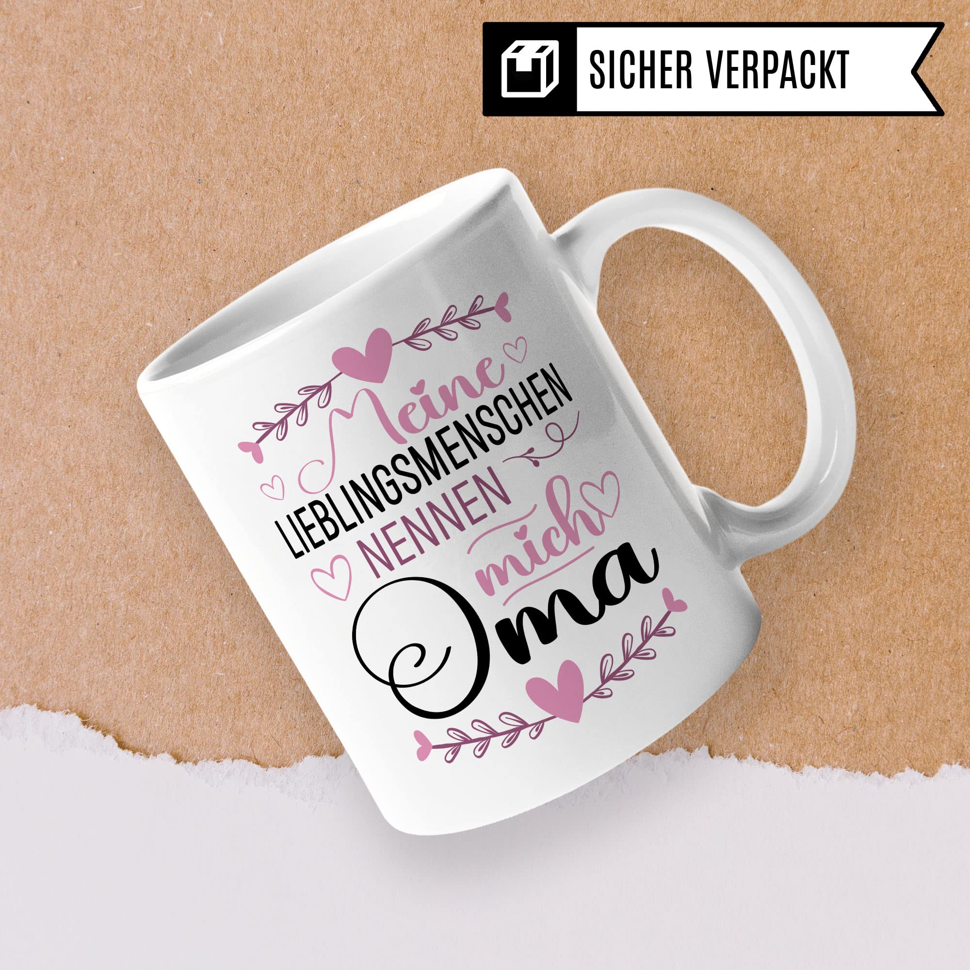 Enkel Tasse Geschenk, Meine Lieblingsmenschen nennen mich Oma Geschenkidee Enkel Enkelkinder Kaffeetasse mit Spruch Kaffee-Becher Enkelin Familie