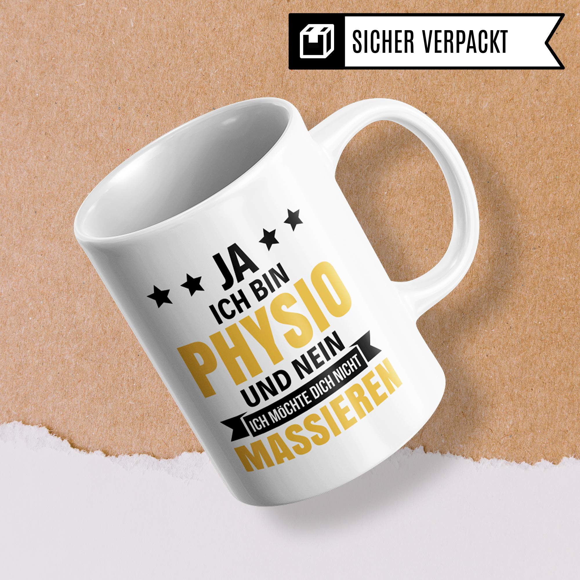 Pagma Druck Tasse Physiotherapie, Physiotherapeuten Geschenke Becher, Kaffeetasse Physiotherapeutin Geschenkidee Spruch, Kaffeebecher Krankengymnastik Physio Motiv