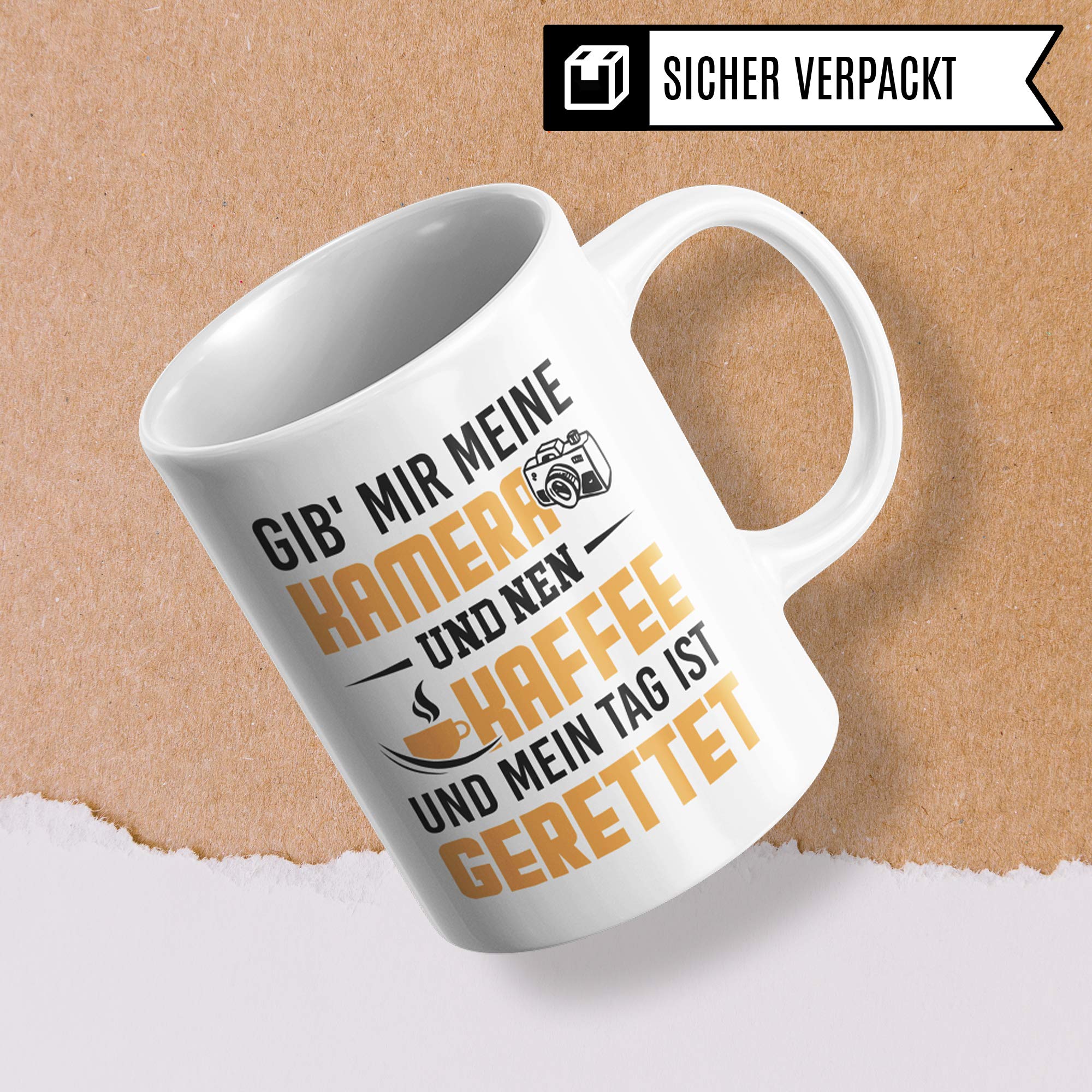 Pagma Druck Fotograf Tasse, Geschenkideen für Fotografen Kaffeebecher, Fotografieren Fotografie Kamera Objektiv Becher, Geschenke für Fotografen Kaffeetasse Kameramann