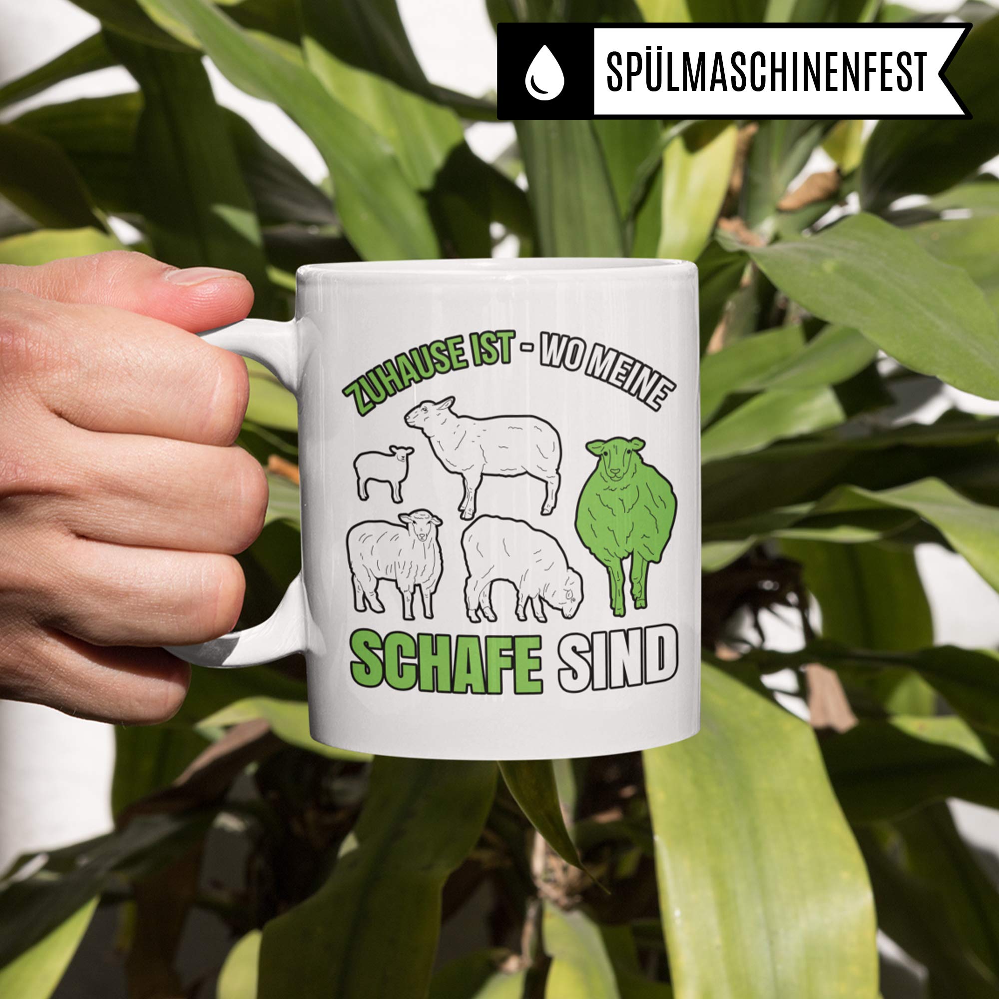 Schaf Tasse Geschenk - Schafe Spruch Becher Geschenkidee - Kaffeetasse für Schäfer Und Schafzüchter - Kaffeebecher Schafzucht Schäfchen Motiv