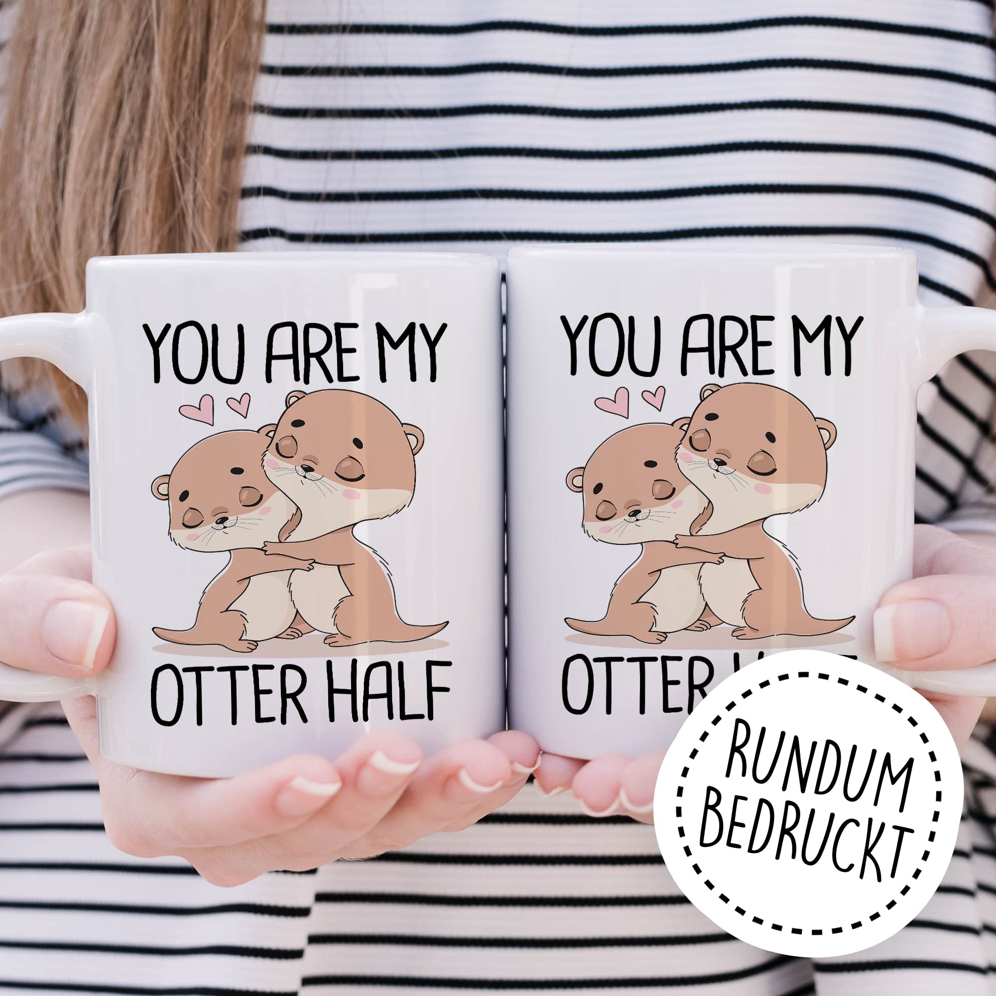 Otter Tasse Süße Liebe Kaffeetasse Für Partner Geschenk Freundin Geschenkidee Freund Kaffee-Becher Other Half Spruch Motiv Love Beziehung relationship Ehe lustig Humor Witz